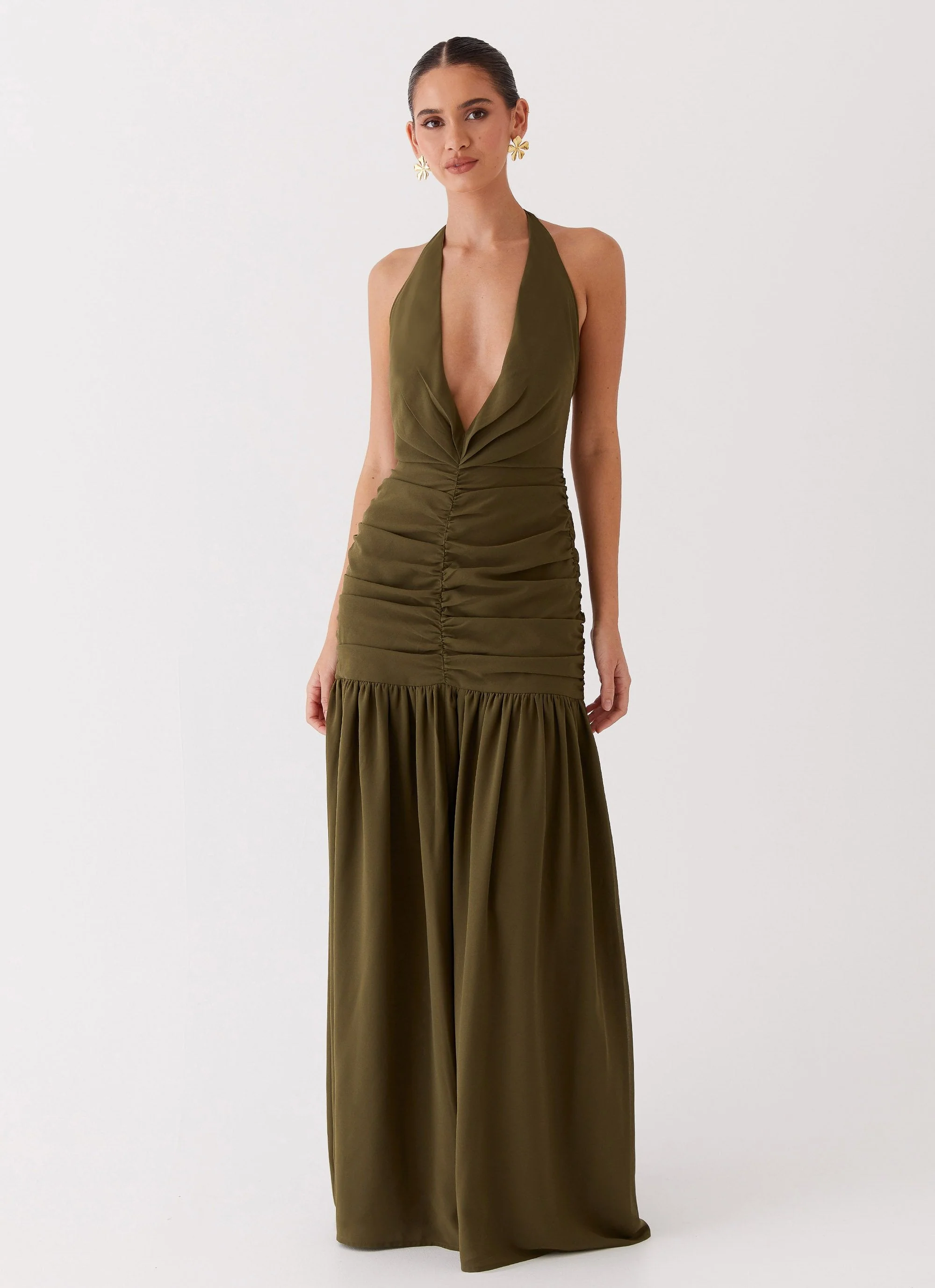 Truly In Love Maxi Dress - Khaki - Image 3