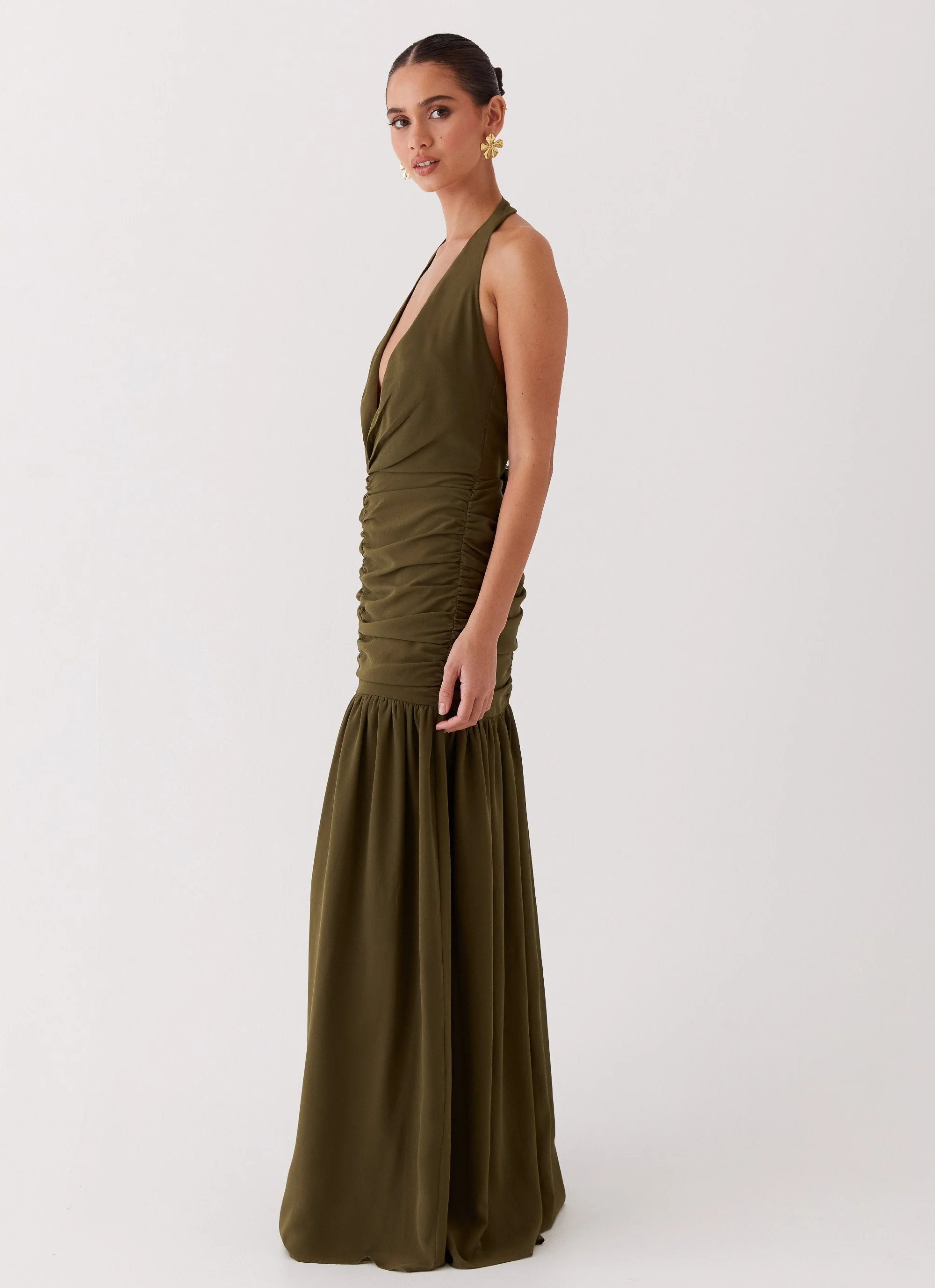 Truly In Love Maxi Dress - Khaki - Image 4