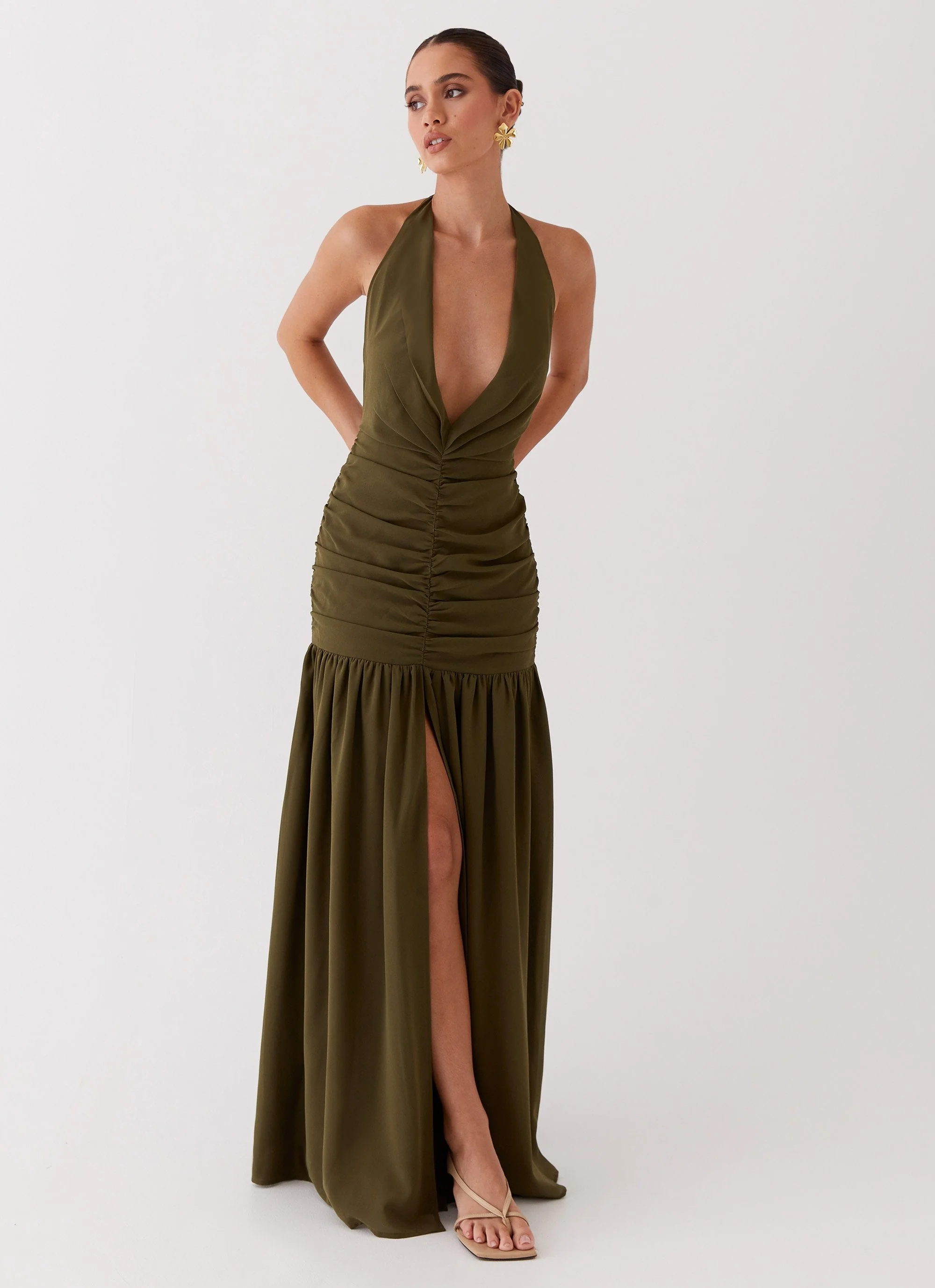 Truly In Love Maxi Dress - Khaki - Image 6