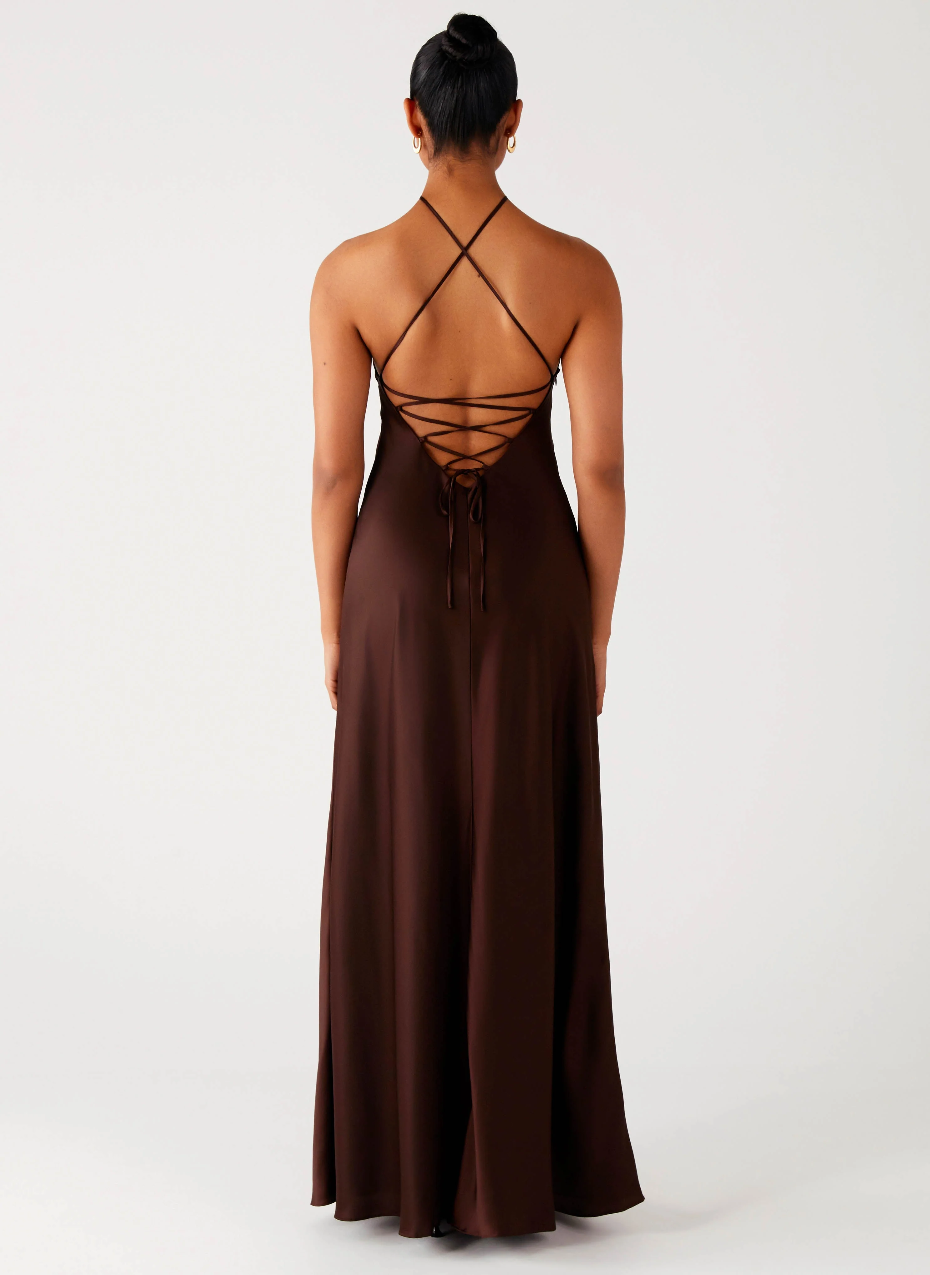 Tulama Maxi Dress - Chocolate - Image 4