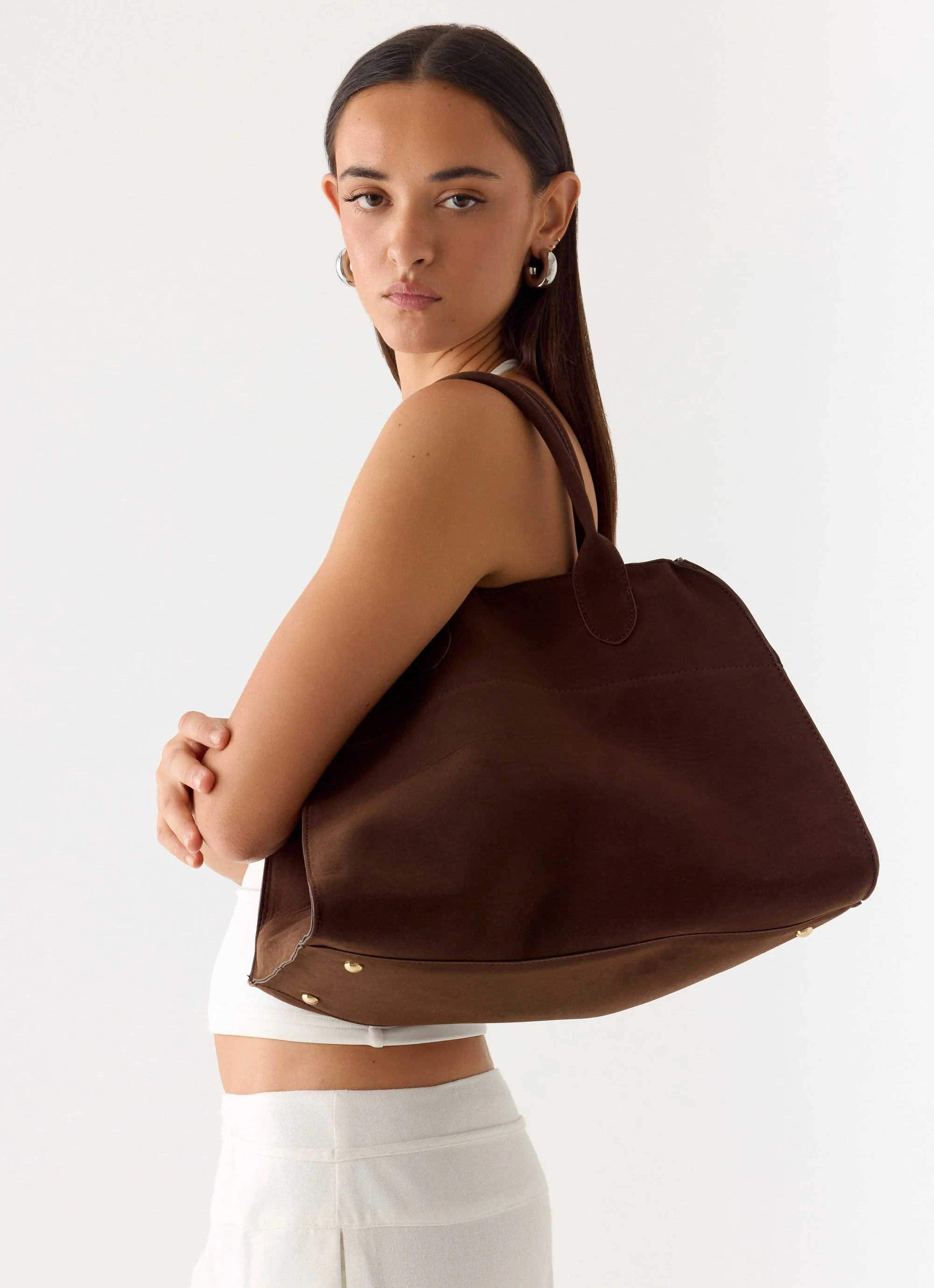 Twilight Drift Faux Suede Bag - Espresso - Image 3