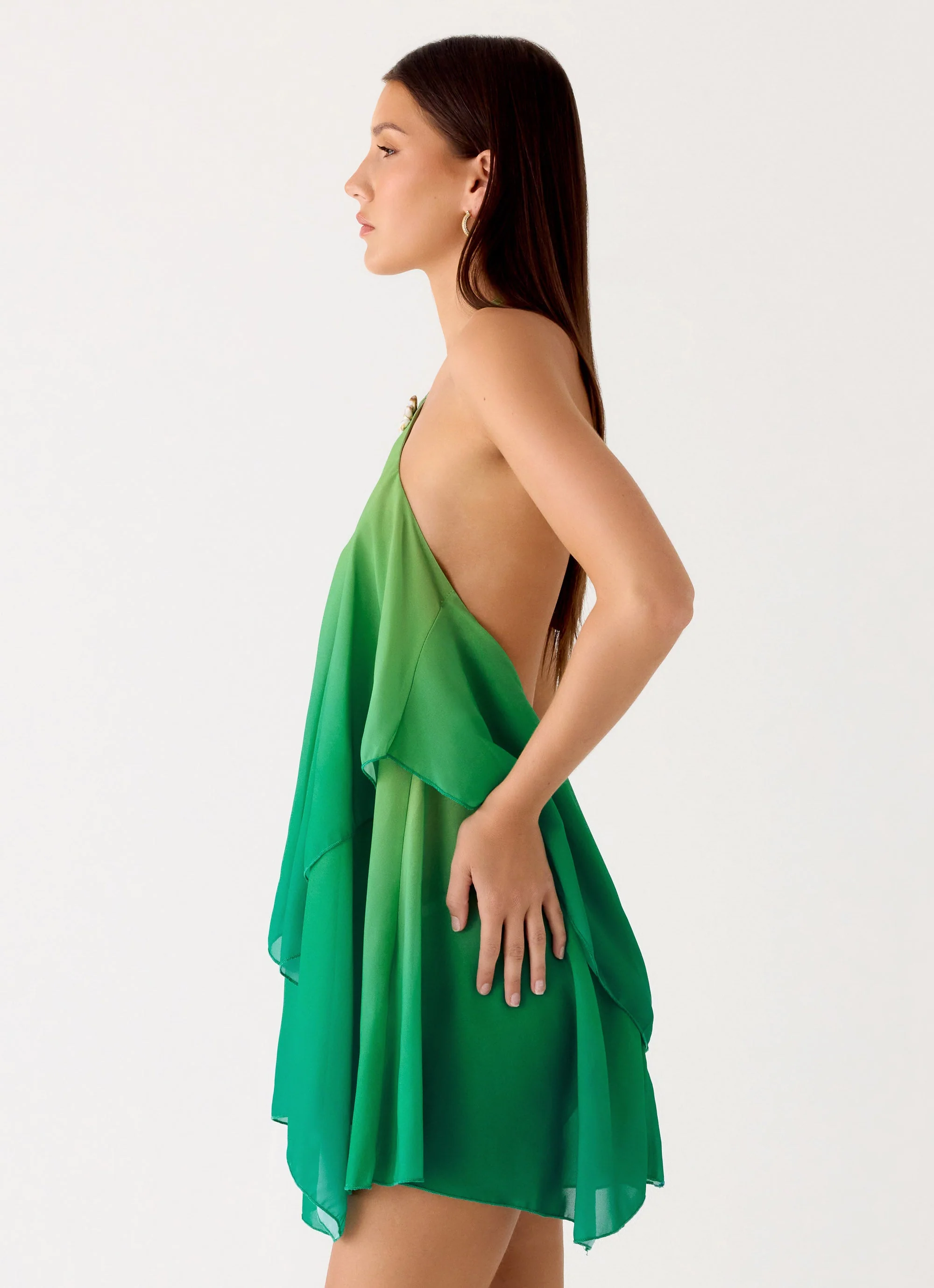 Twin Flame Mini Dress - Green Gradient - Image 3