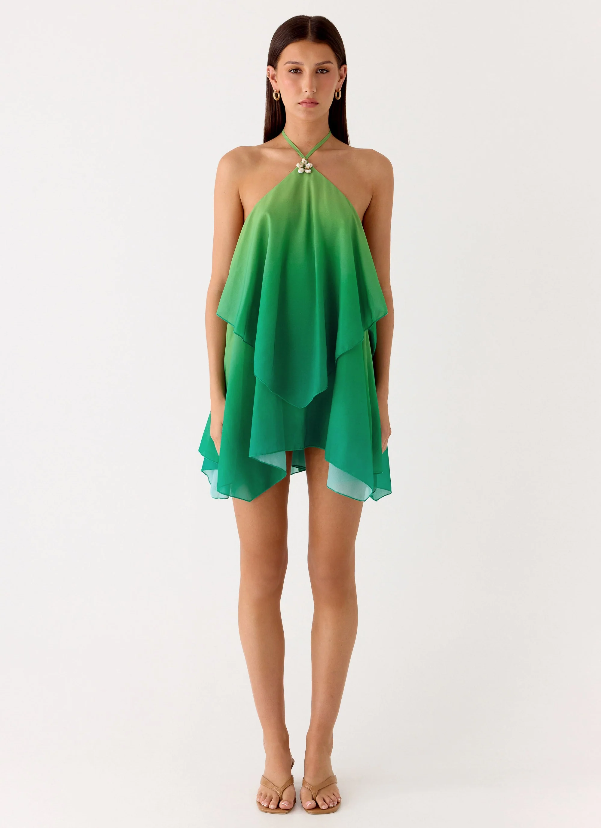 Twin Flame Mini Dress - Green Gradient - Image 4