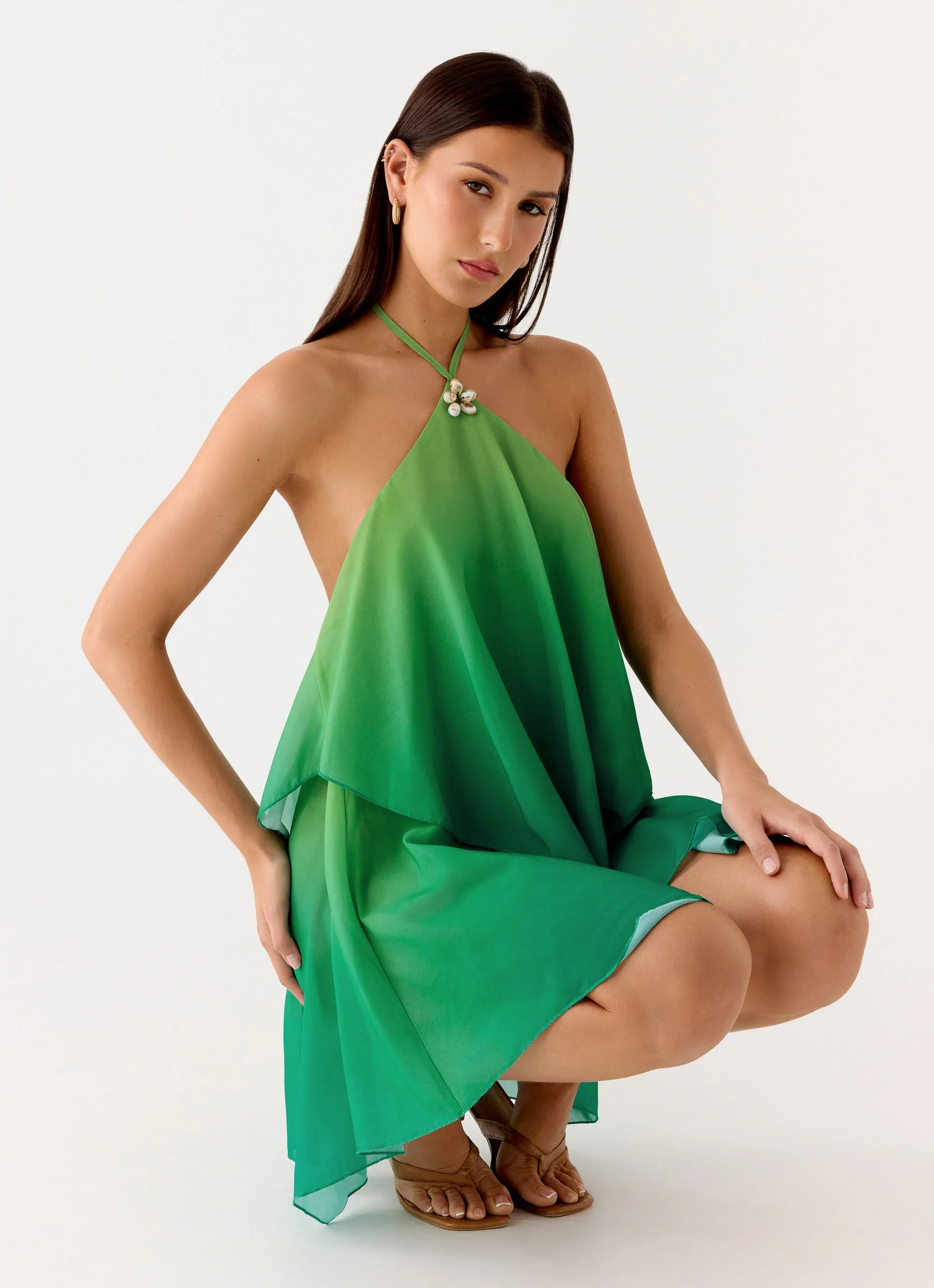 Twin Flame Mini Dress - Green Gradient - Image 6