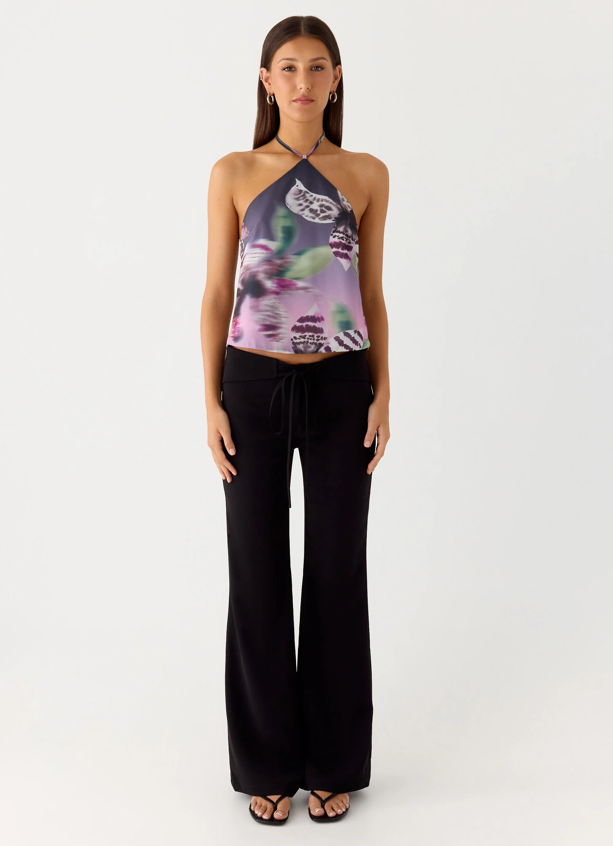 Twisted Love Halter Top - Ombre Floral Affair - Image 2
