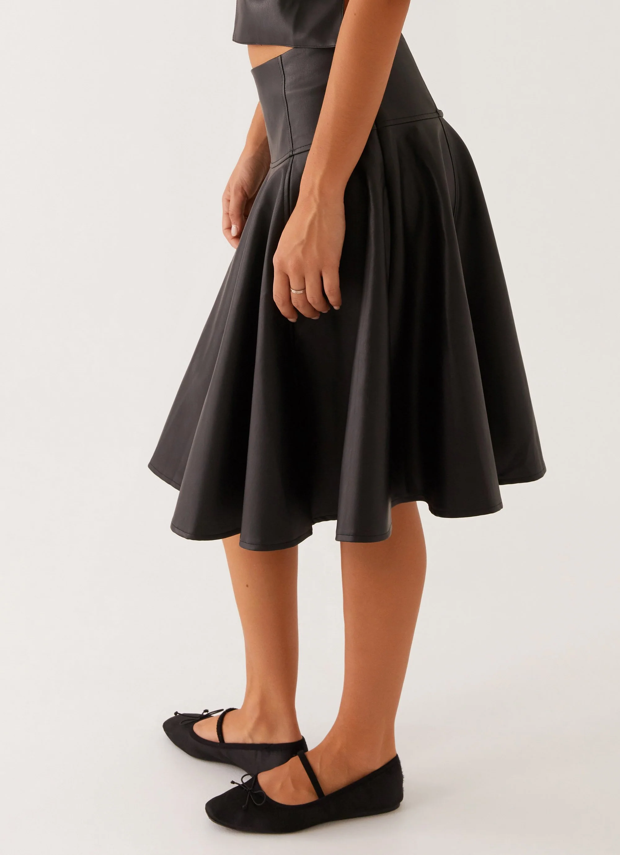 Tyler Midi Skirt - Black - Image 2