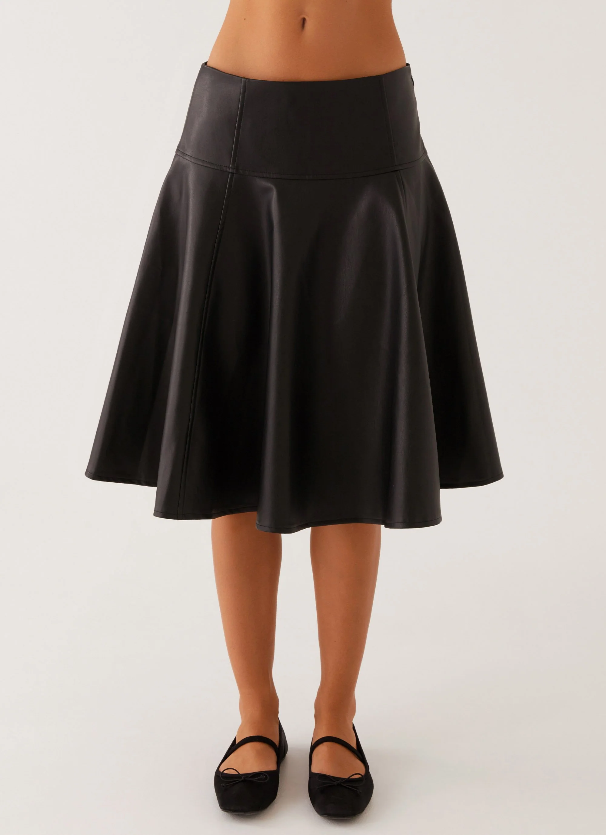 Tyler Midi Skirt - Black - Image 4
