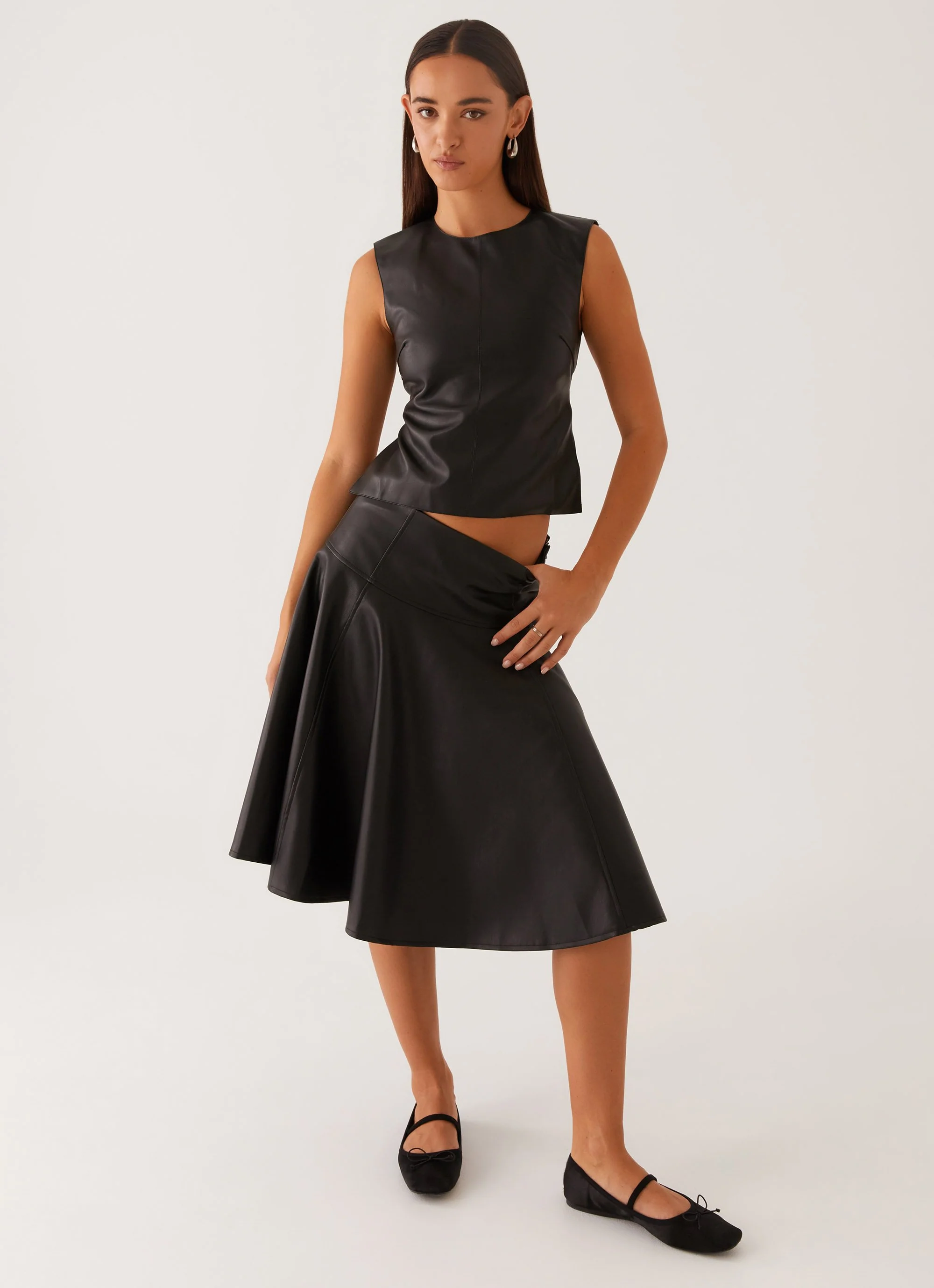 Tyler Midi Skirt - Black - Image 5