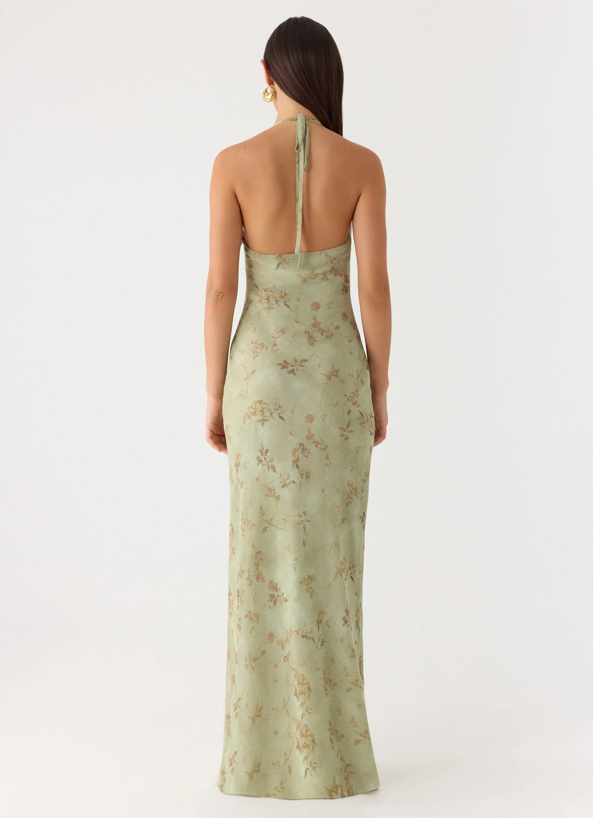 Ultra Quiet Halter Maxi Dress - Wispy Fern - Image 3