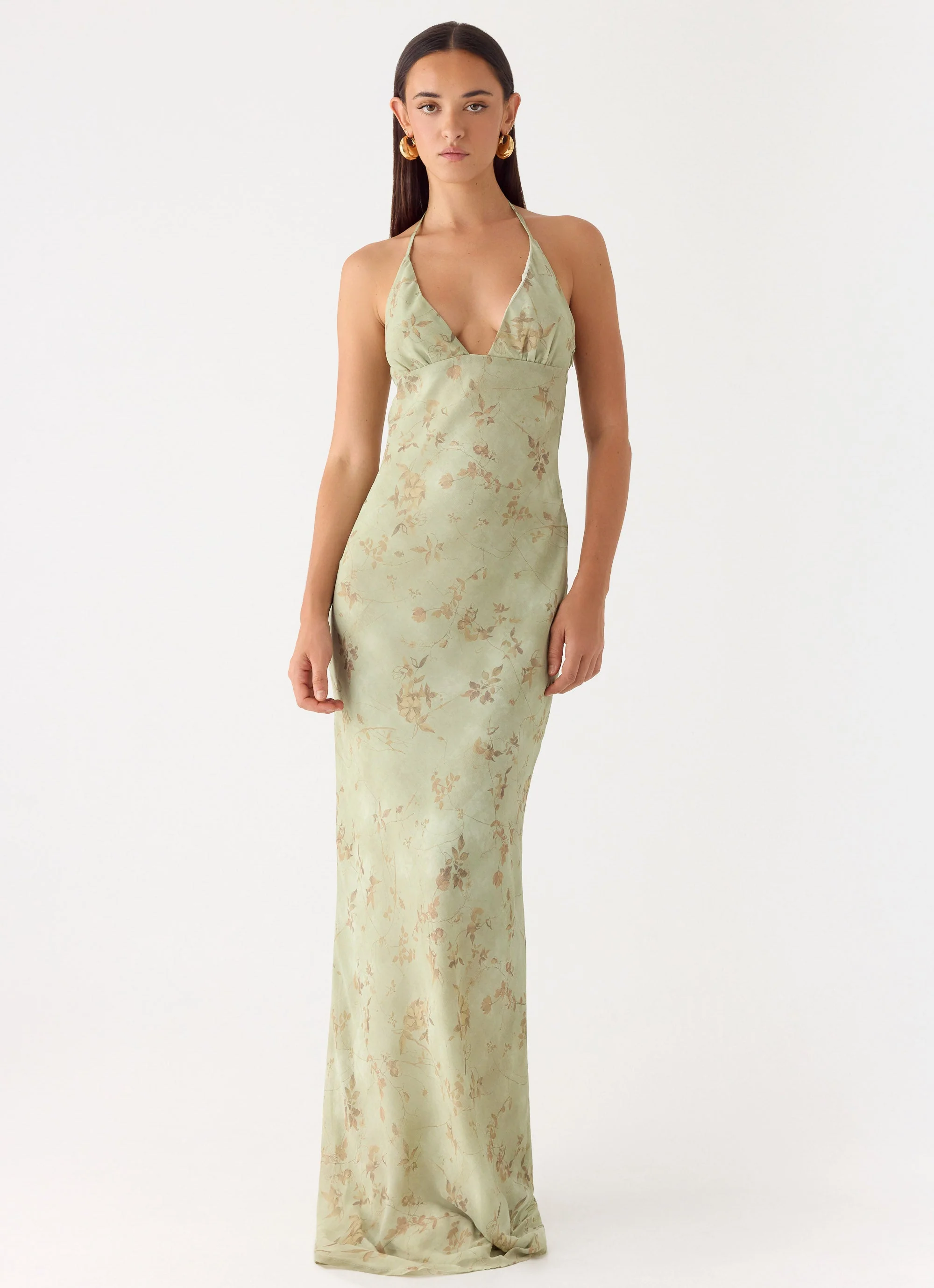Ultra Quiet Halter Maxi Dress - Wispy Fern - Image 4
