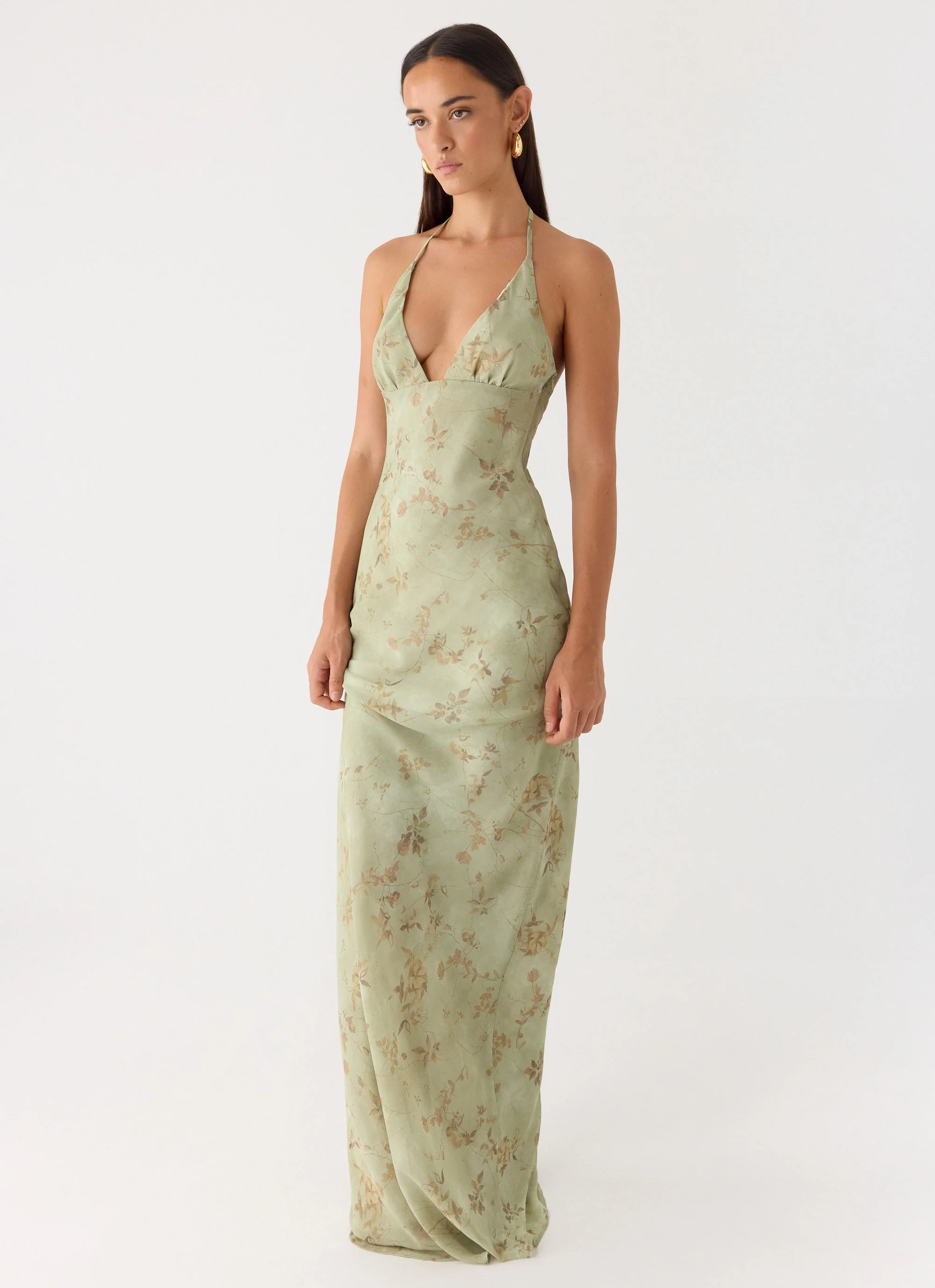 Ultra Quiet Halter Maxi Dress - Wispy Fern - Image 6