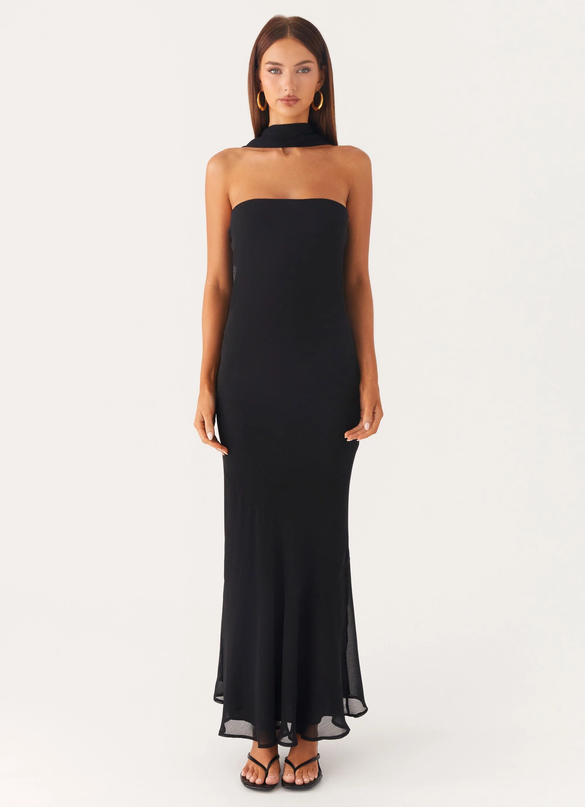 Under the Pagoda Maxi Dress - Black - Image 4