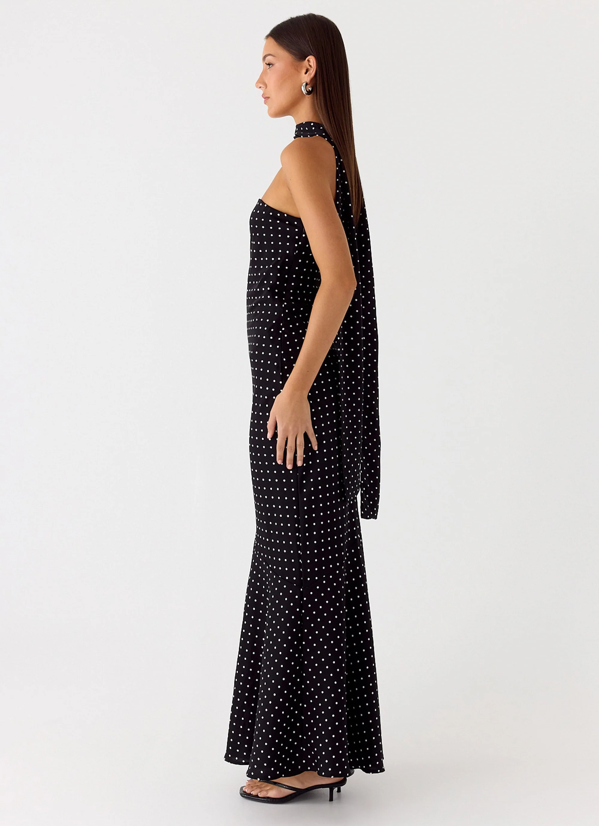 Under The Pagoda Maxi Dress - Black Polkadot - Image 6