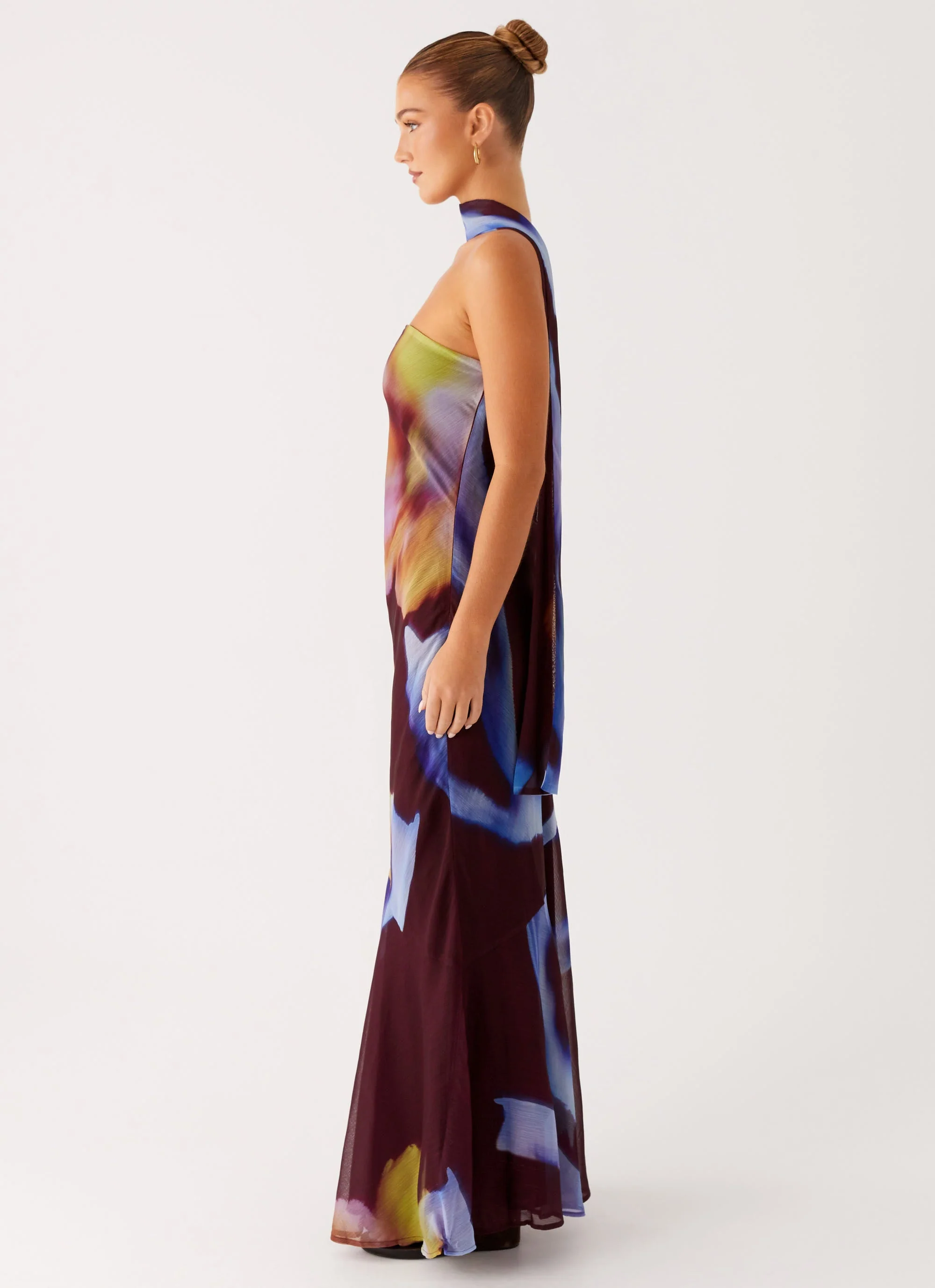Under The Pagoda Maxi Dress - Dark Floral - Image 4