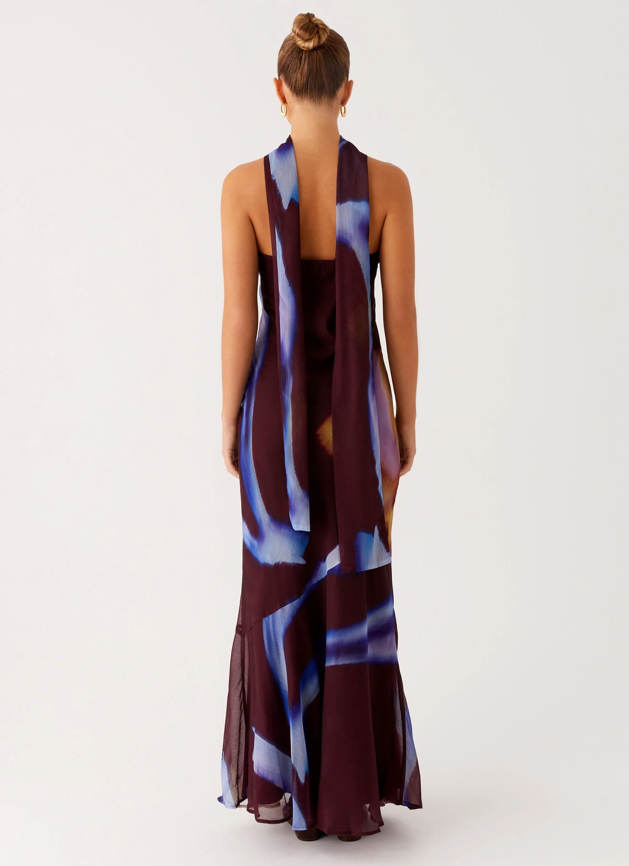 Under The Pagoda Maxi Dress - Dark Floral - Image 5