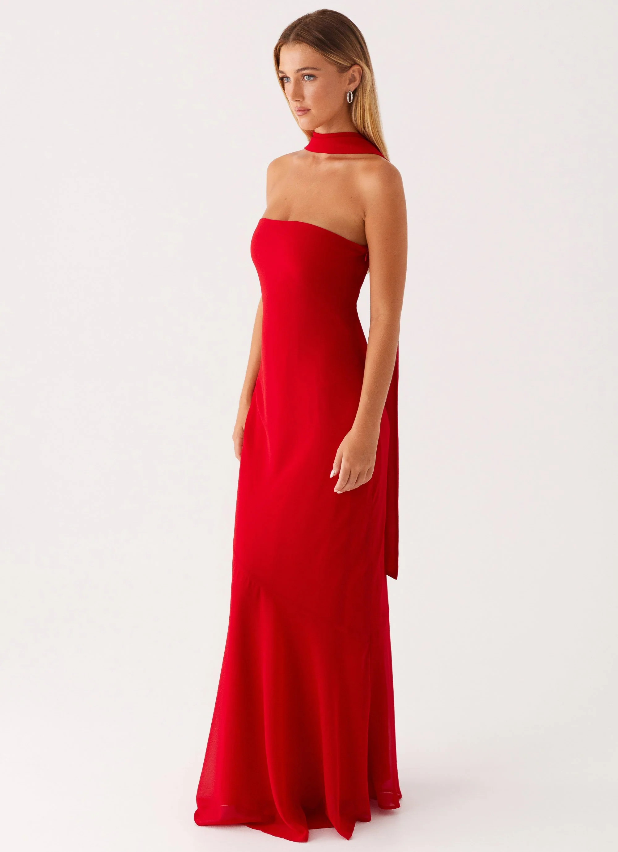 Under The Pagoda Maxi Dress - Red - Image 4