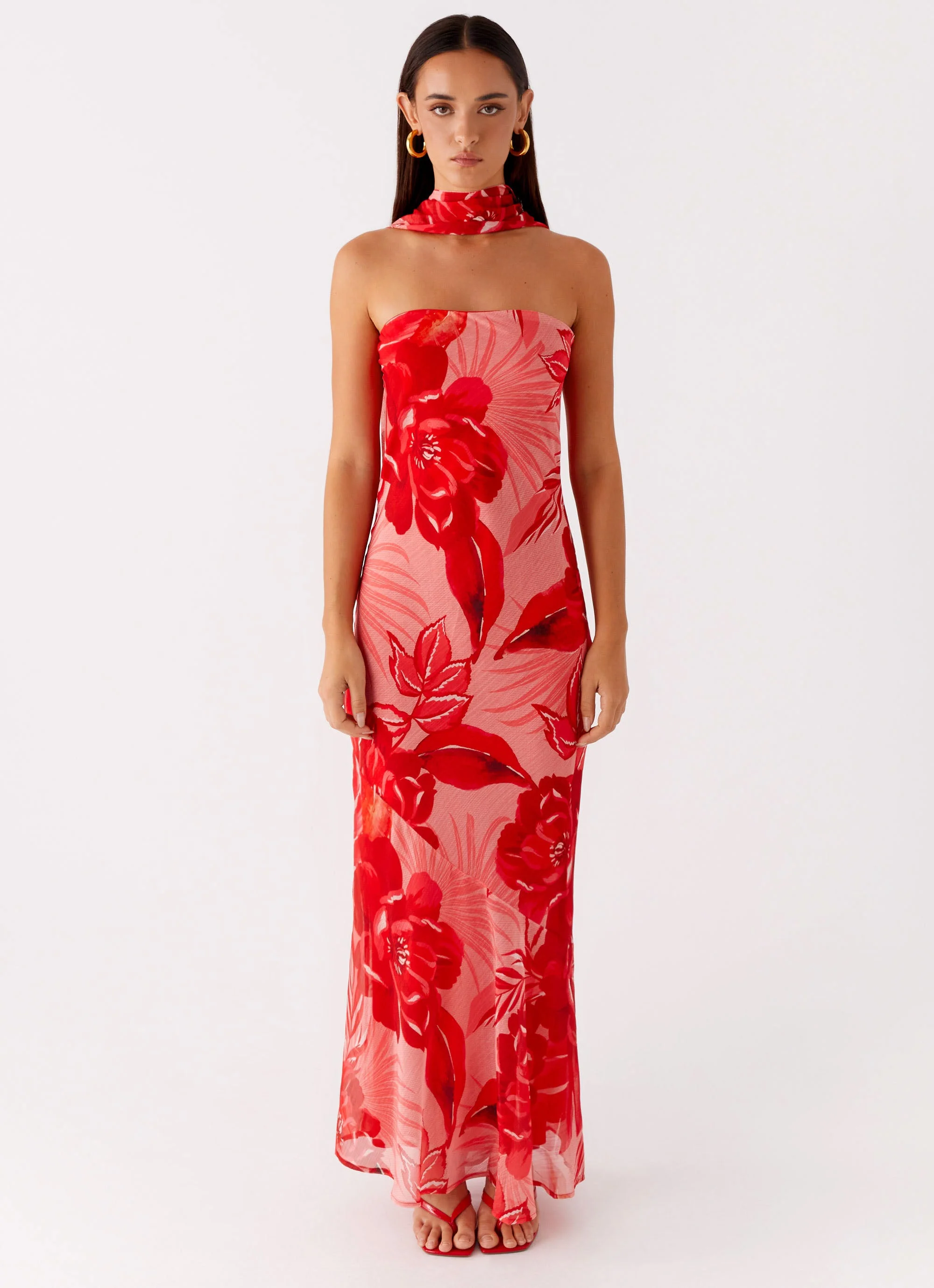 Under The Pagoda Maxi Dress - Sicily Sunsets Print - Image 5