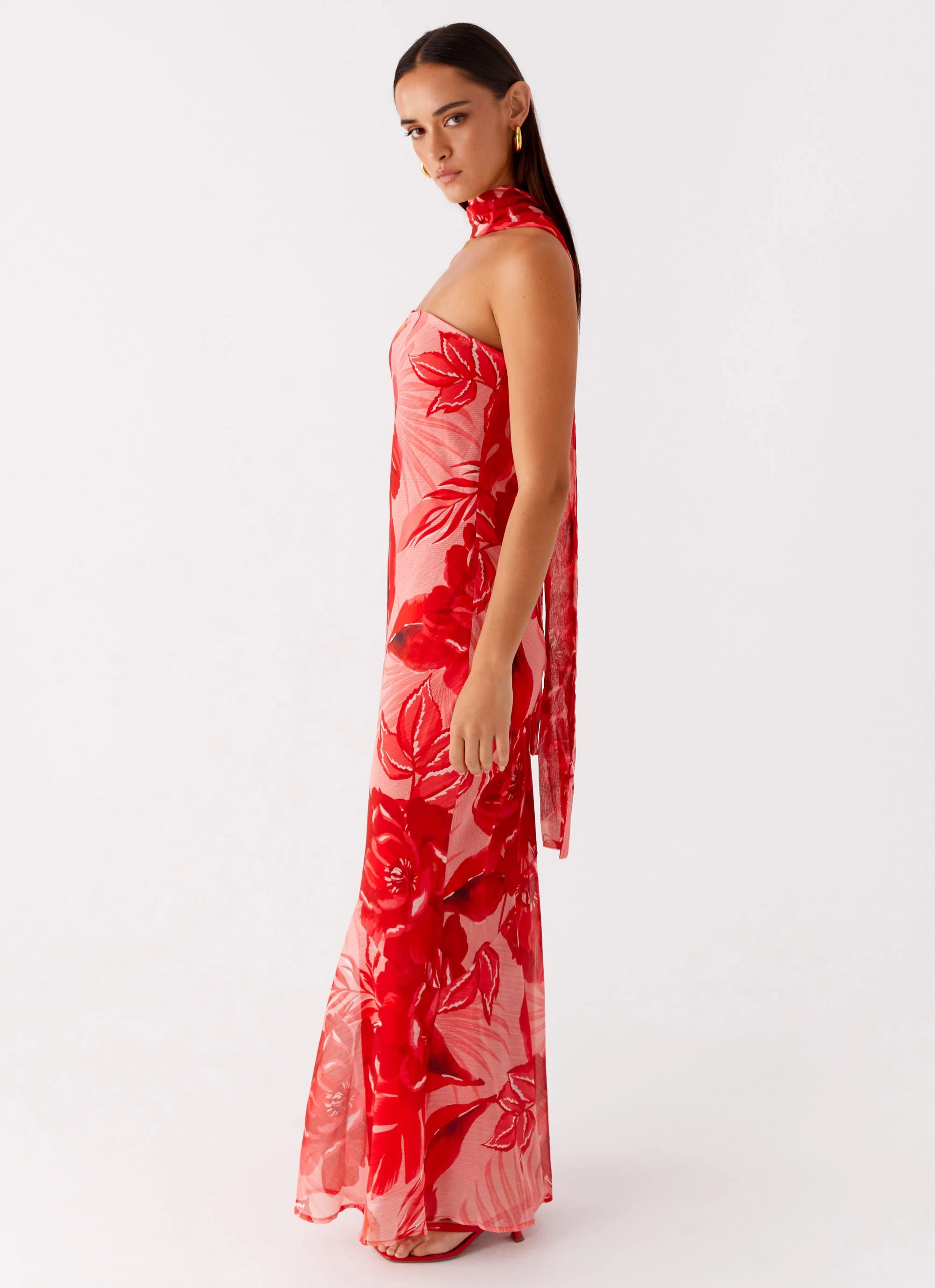 Under The Pagoda Maxi Dress - Sicily Sunsets Print - Image 6