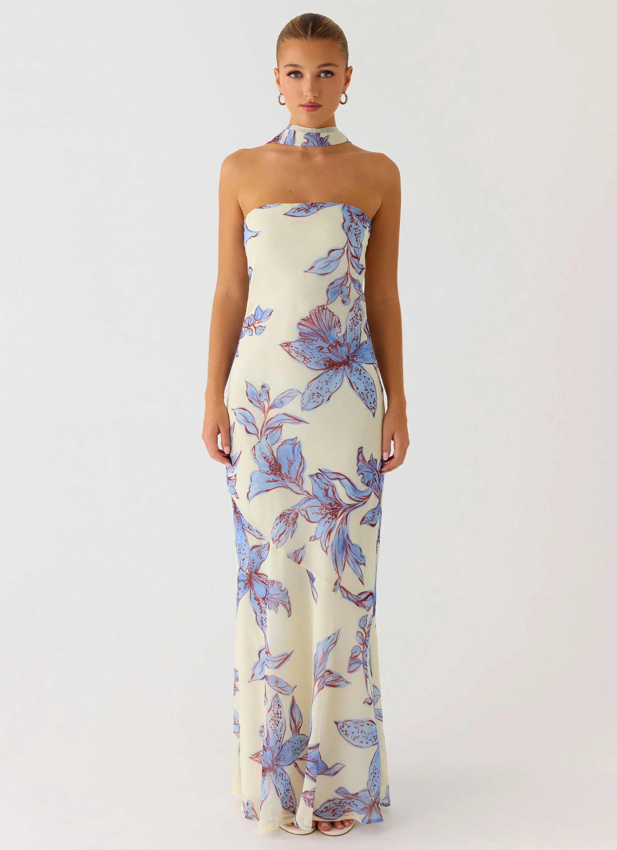 Under The Pagoda Maxi Dress - Violet Blossom - Image 4