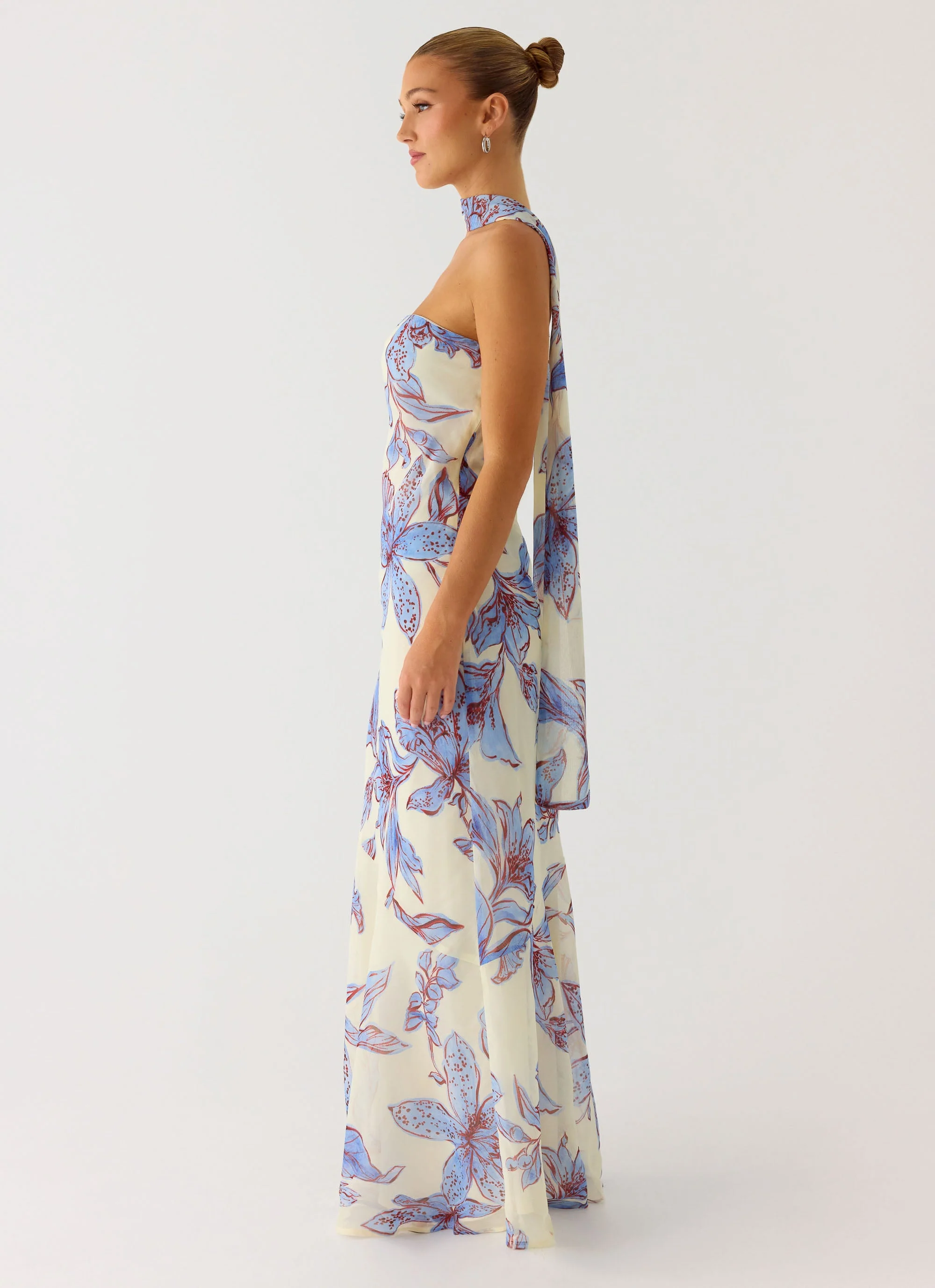 Under The Pagoda Maxi Dress - Violet Blossom - Image 5