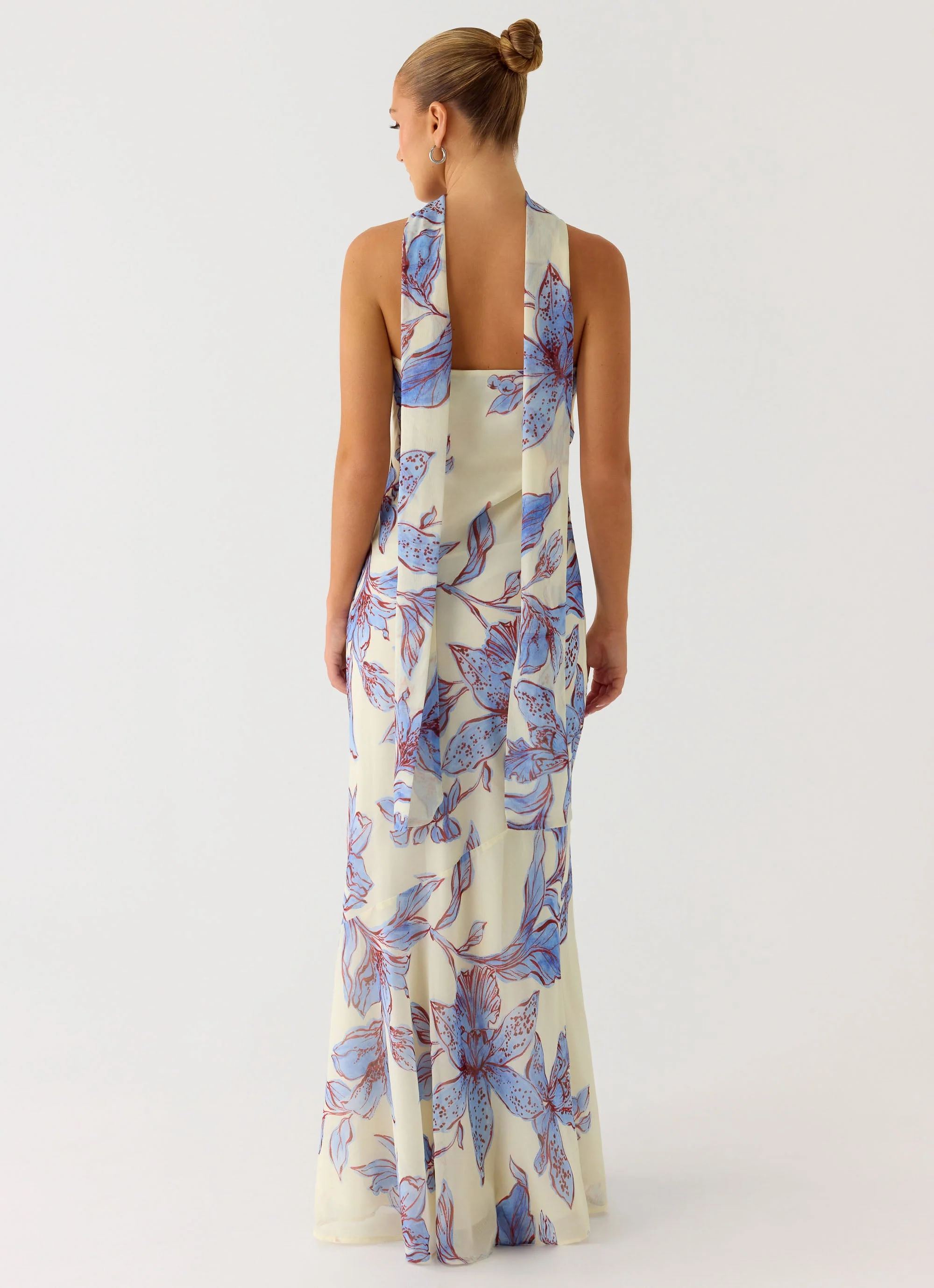 Under The Pagoda Maxi Dress - Violet Blossom - Image 6
