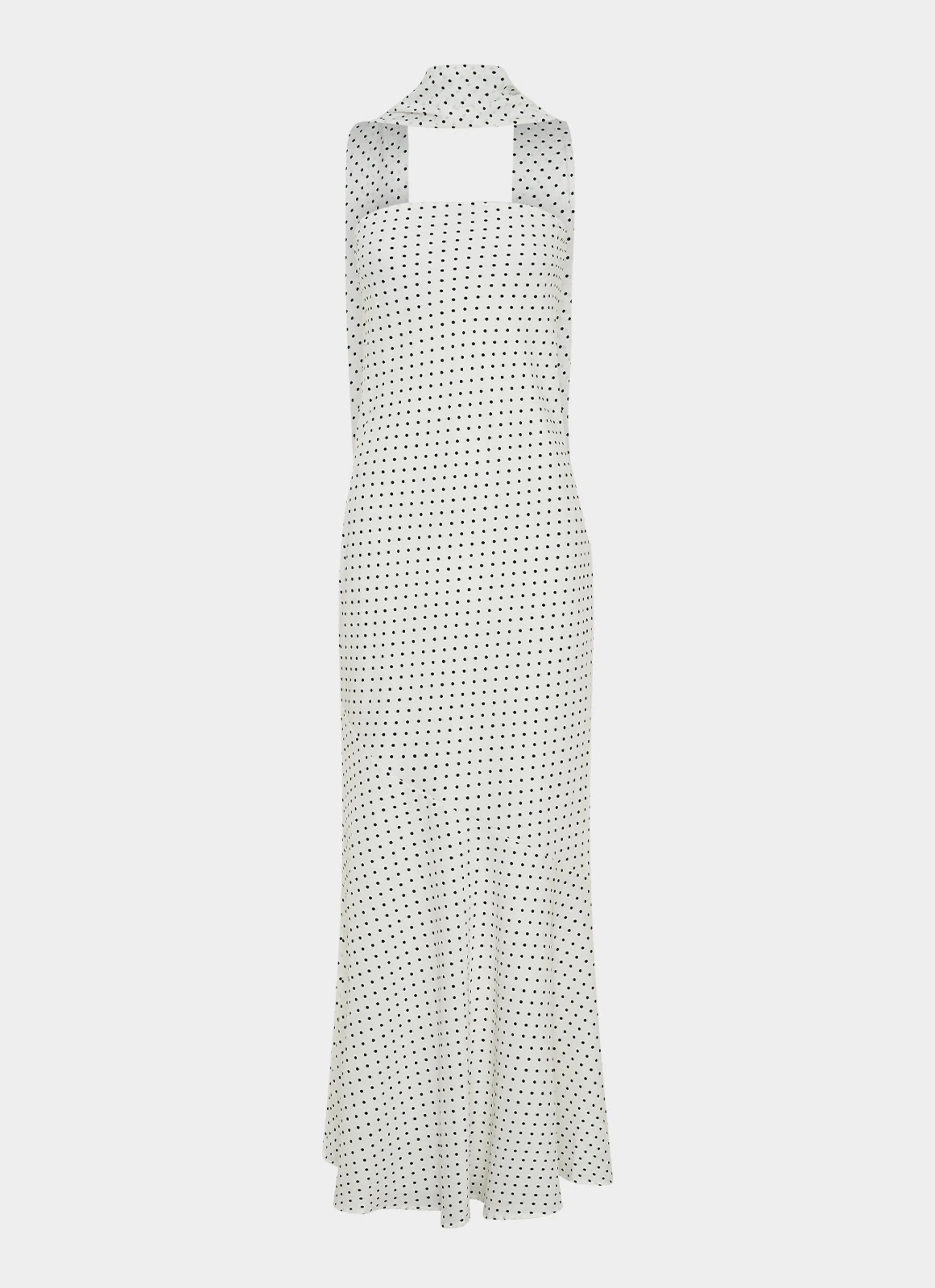 Under The Pagoda Maxi Dress - White Polkadot - Image 8