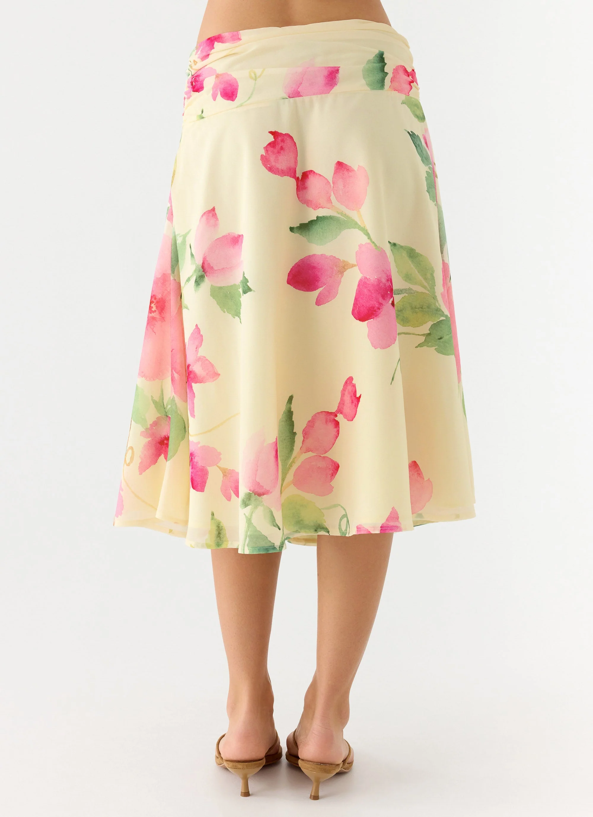 Valley Midi Skirt - Lemon Soleil - Image 4