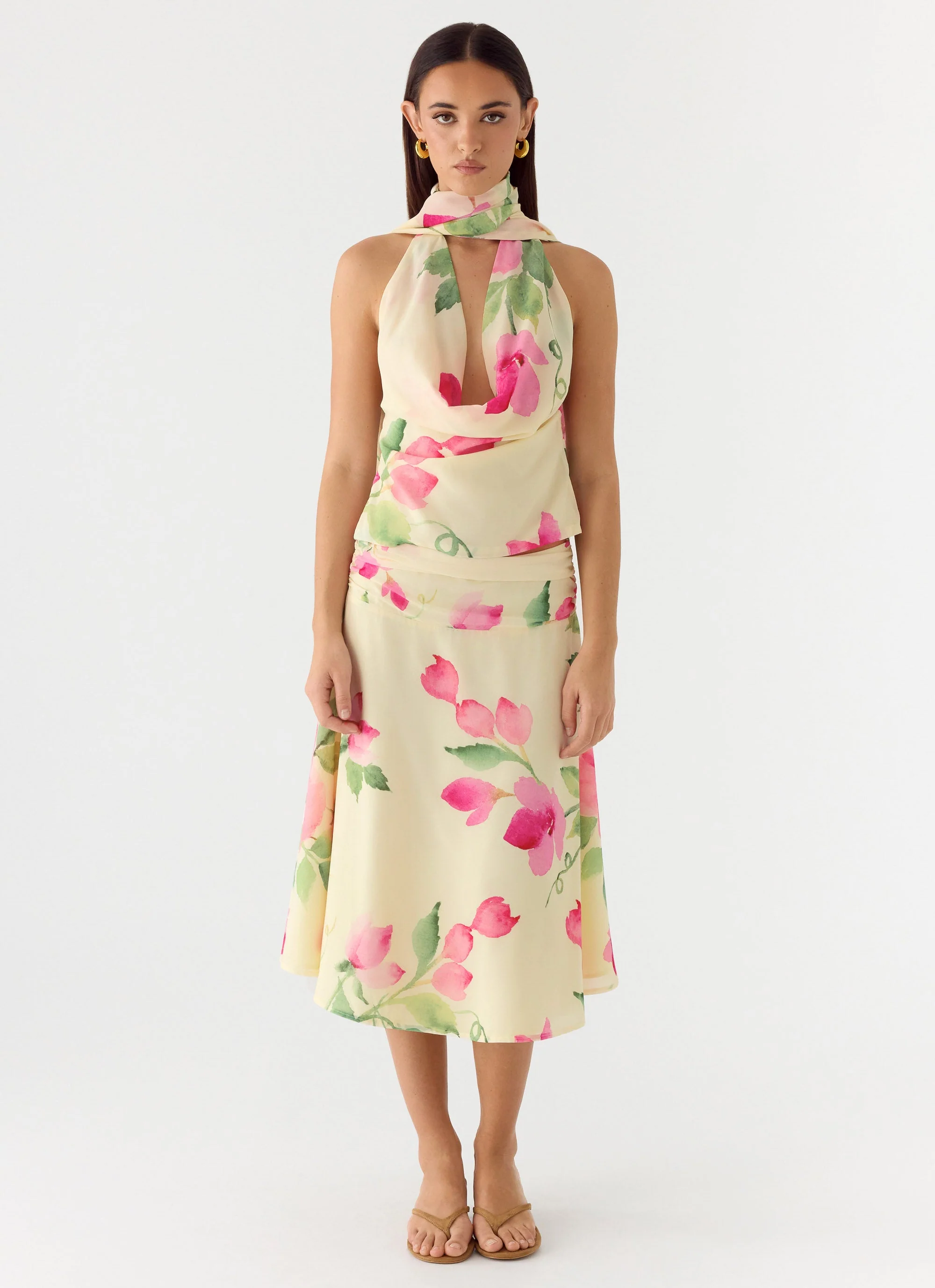 Valley Midi Skirt - Lemon Soleil - Image 5