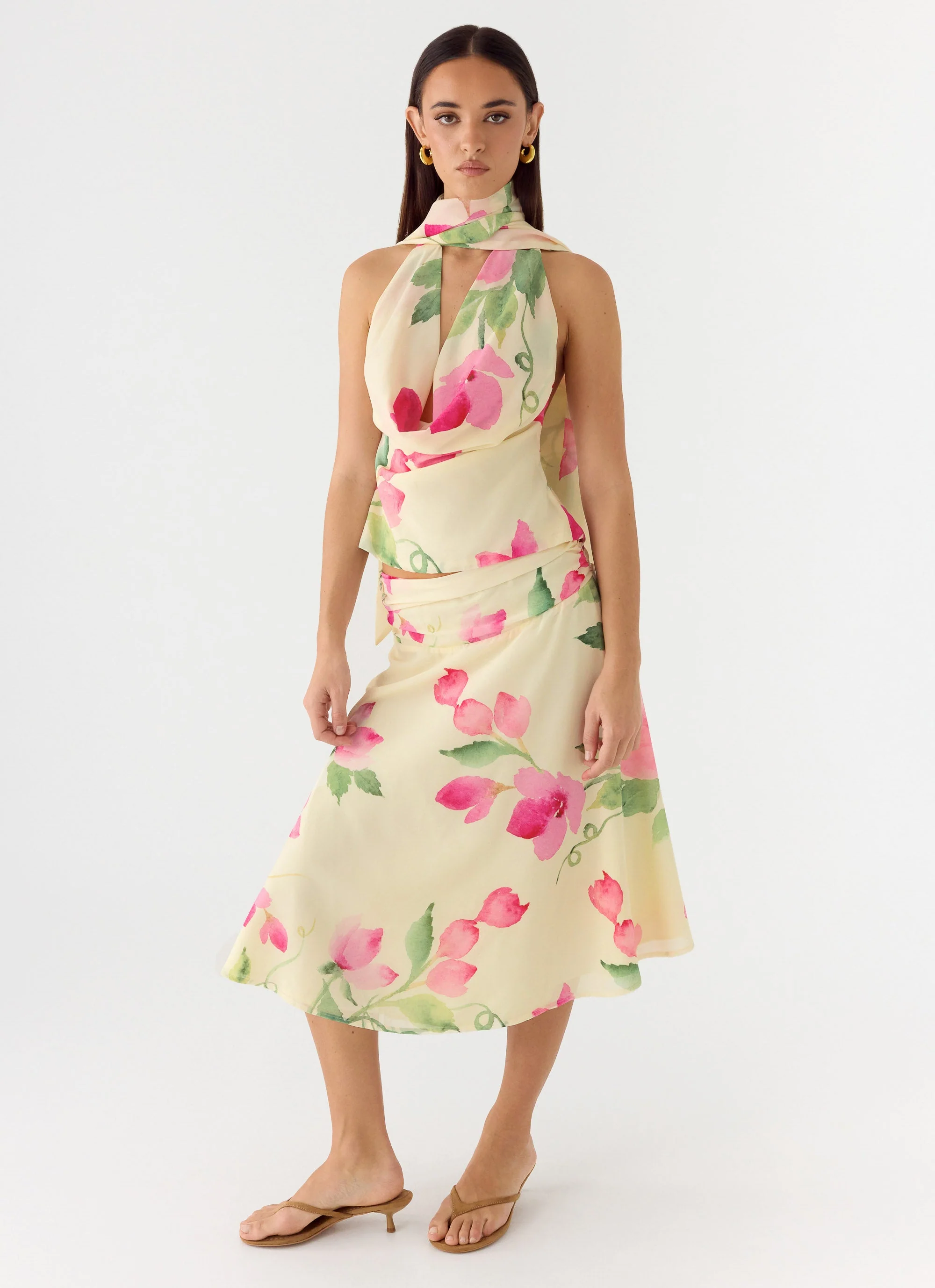 Valley Midi Skirt - Lemon Soleil - Image 6