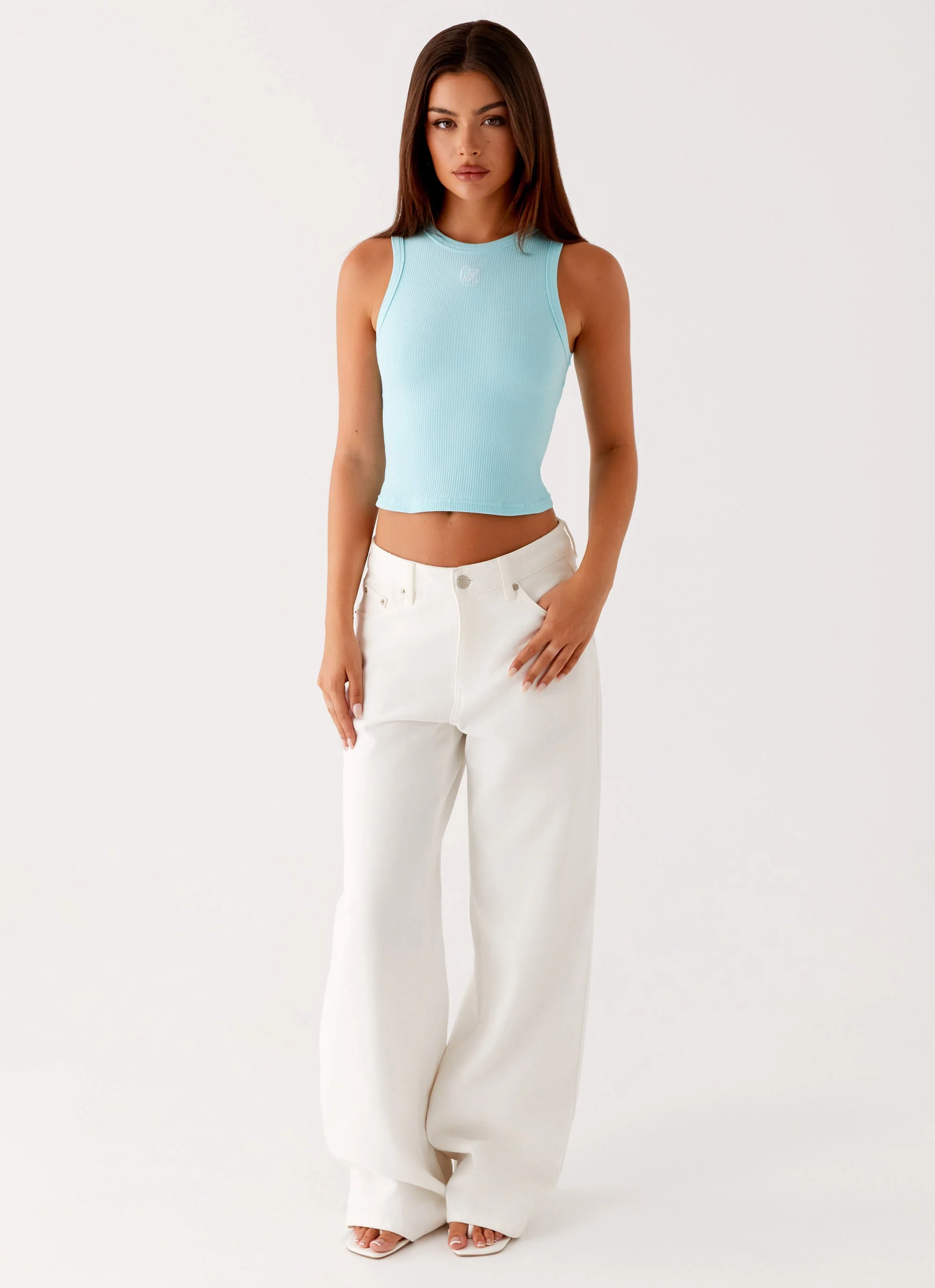 Veda Tank Top - Turquoise - Image 5