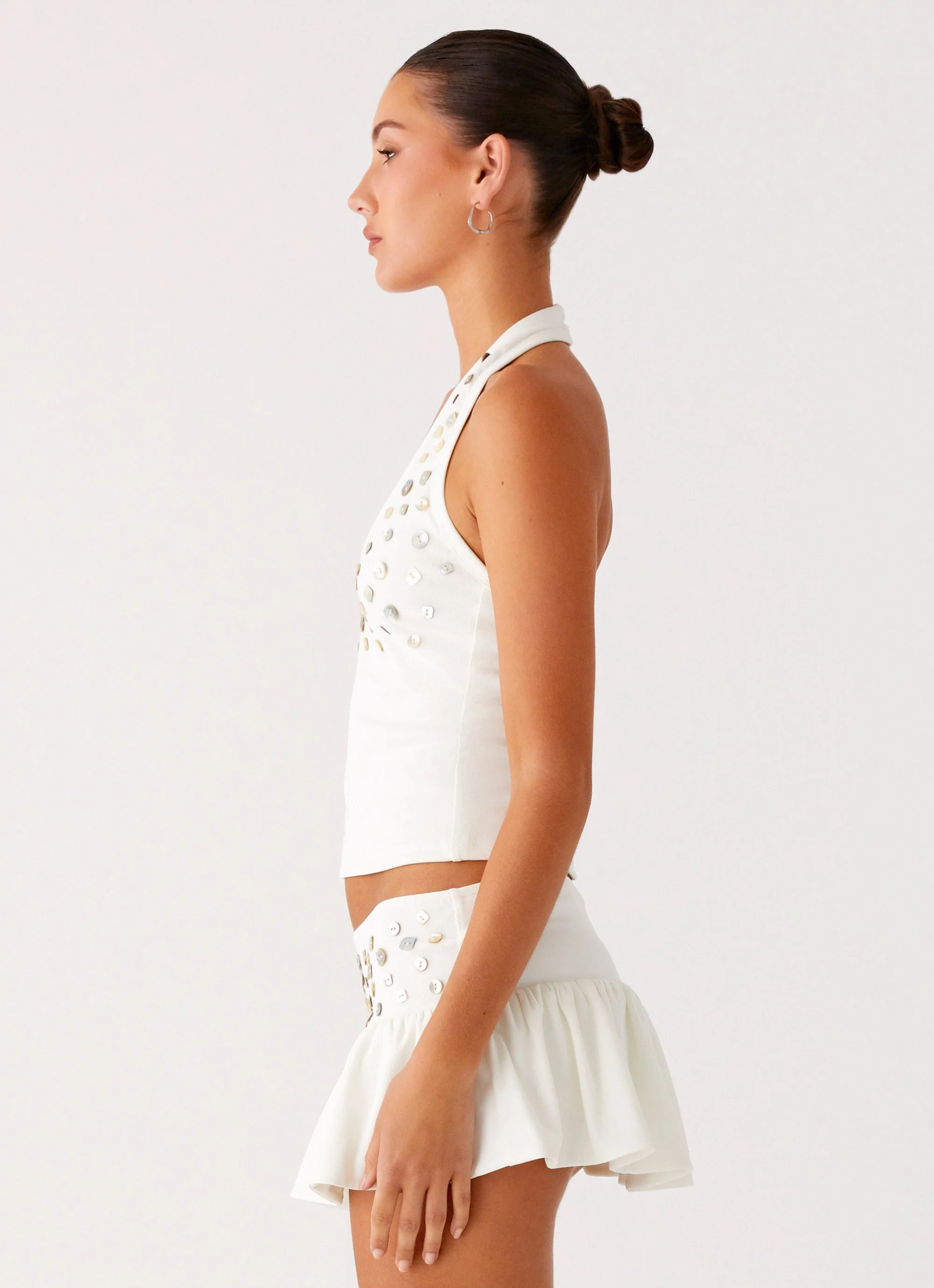 Vegas Nights Halter Neck Top - White - Image 2