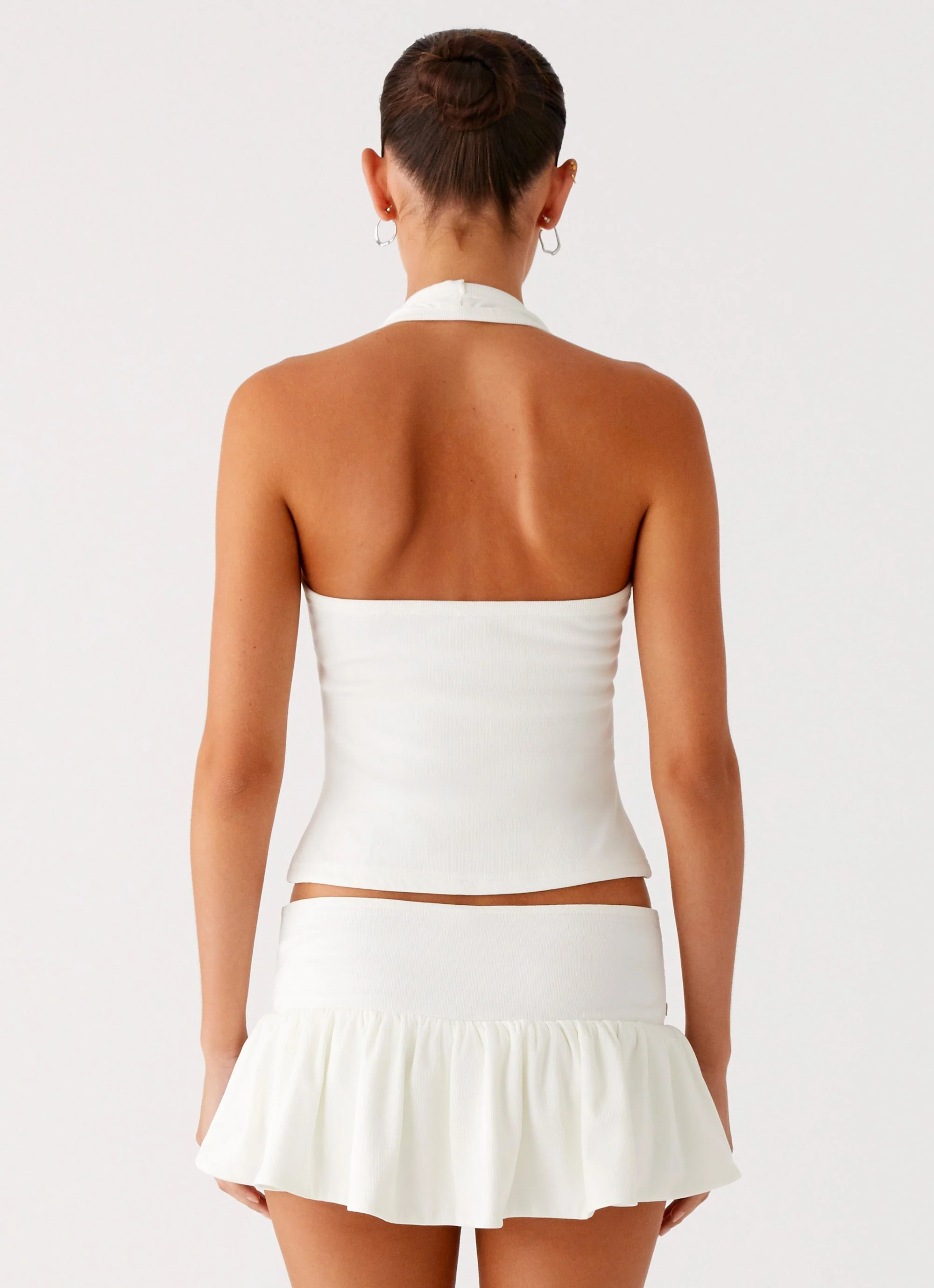 Vegas Nights Halter Neck Top - White - Image 3