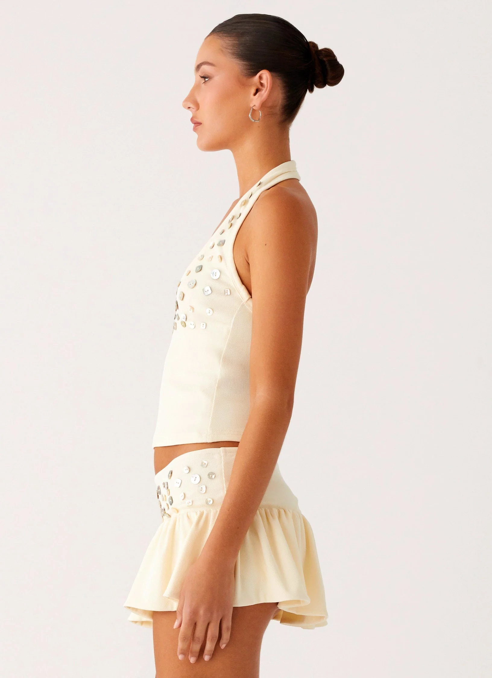 Vegas Nights Halter Neck Top - Yellow - Image 3