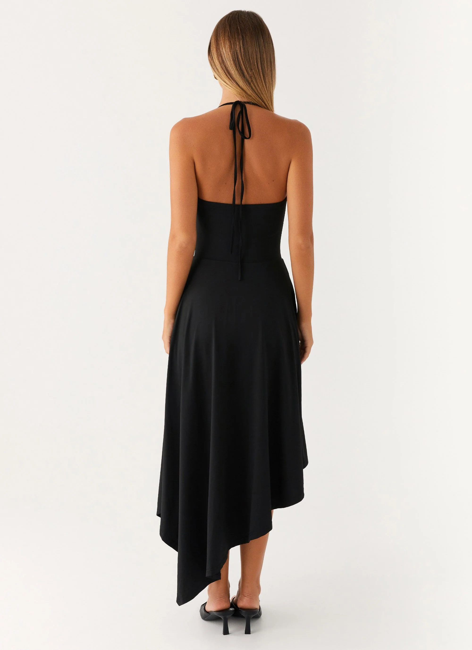 Vena Beaded Midi Dress - Black - Image 2