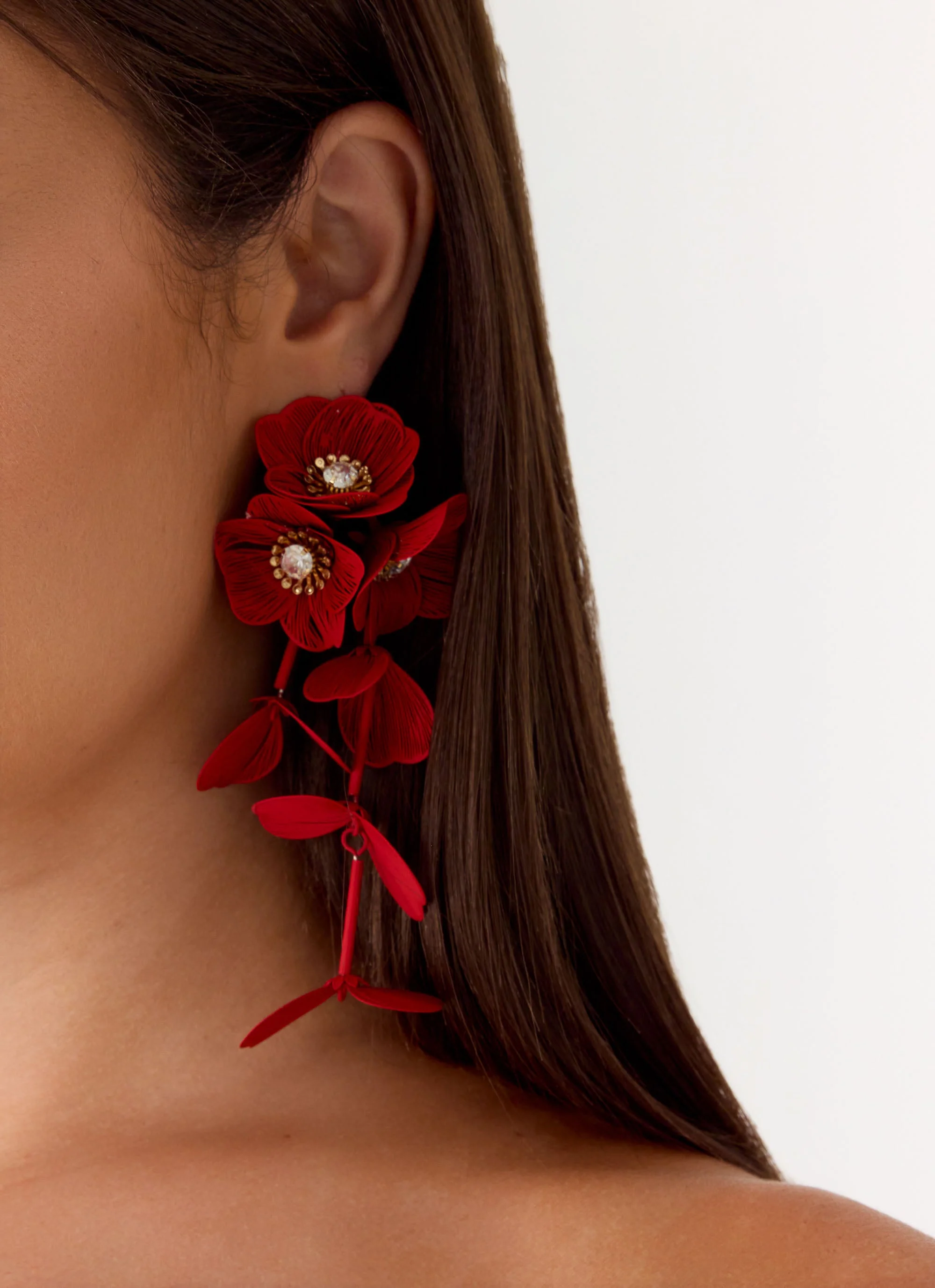 Venetta Earrings - Red - Image 2