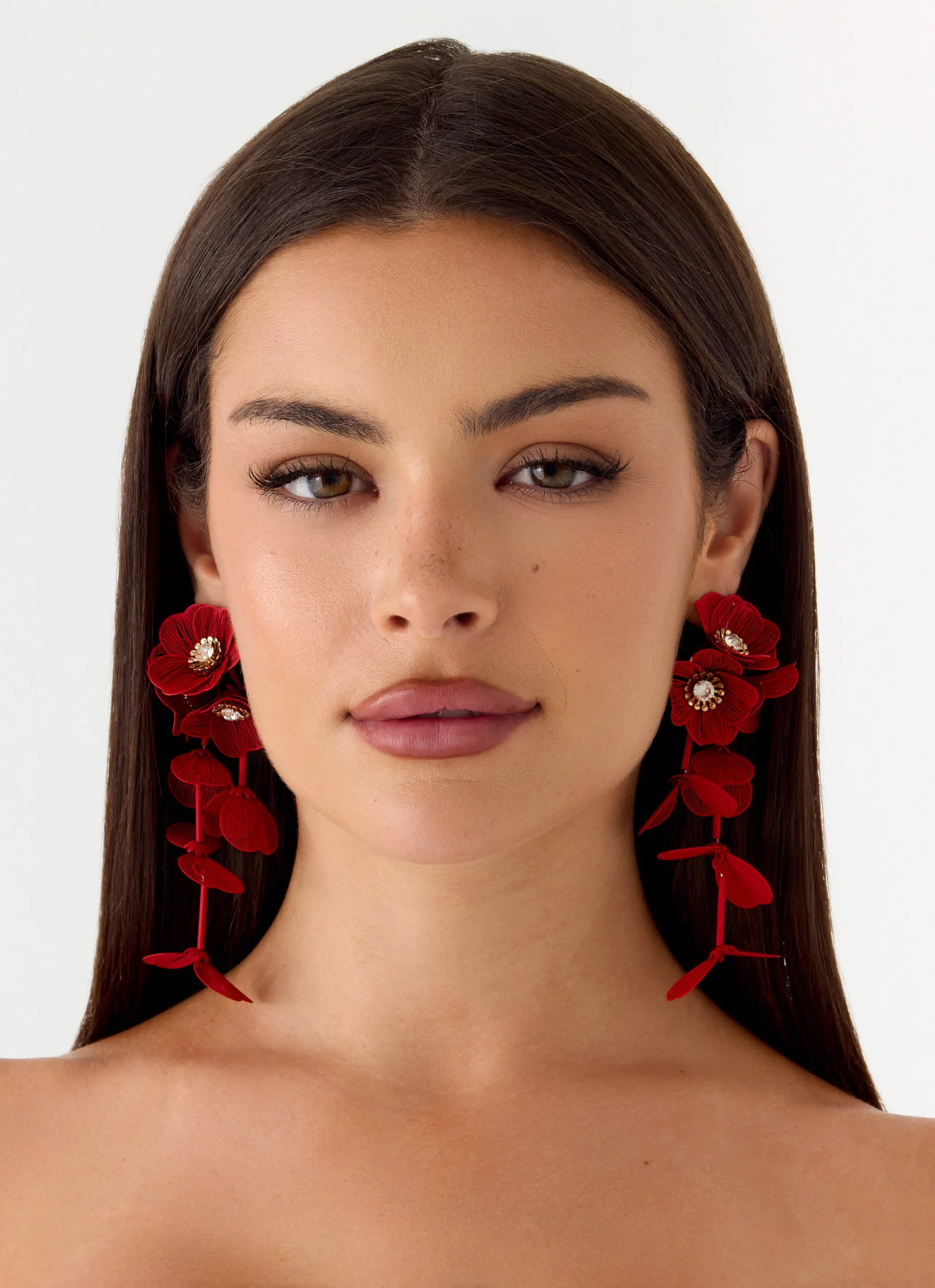 Venetta Earrings - Red - Image 4