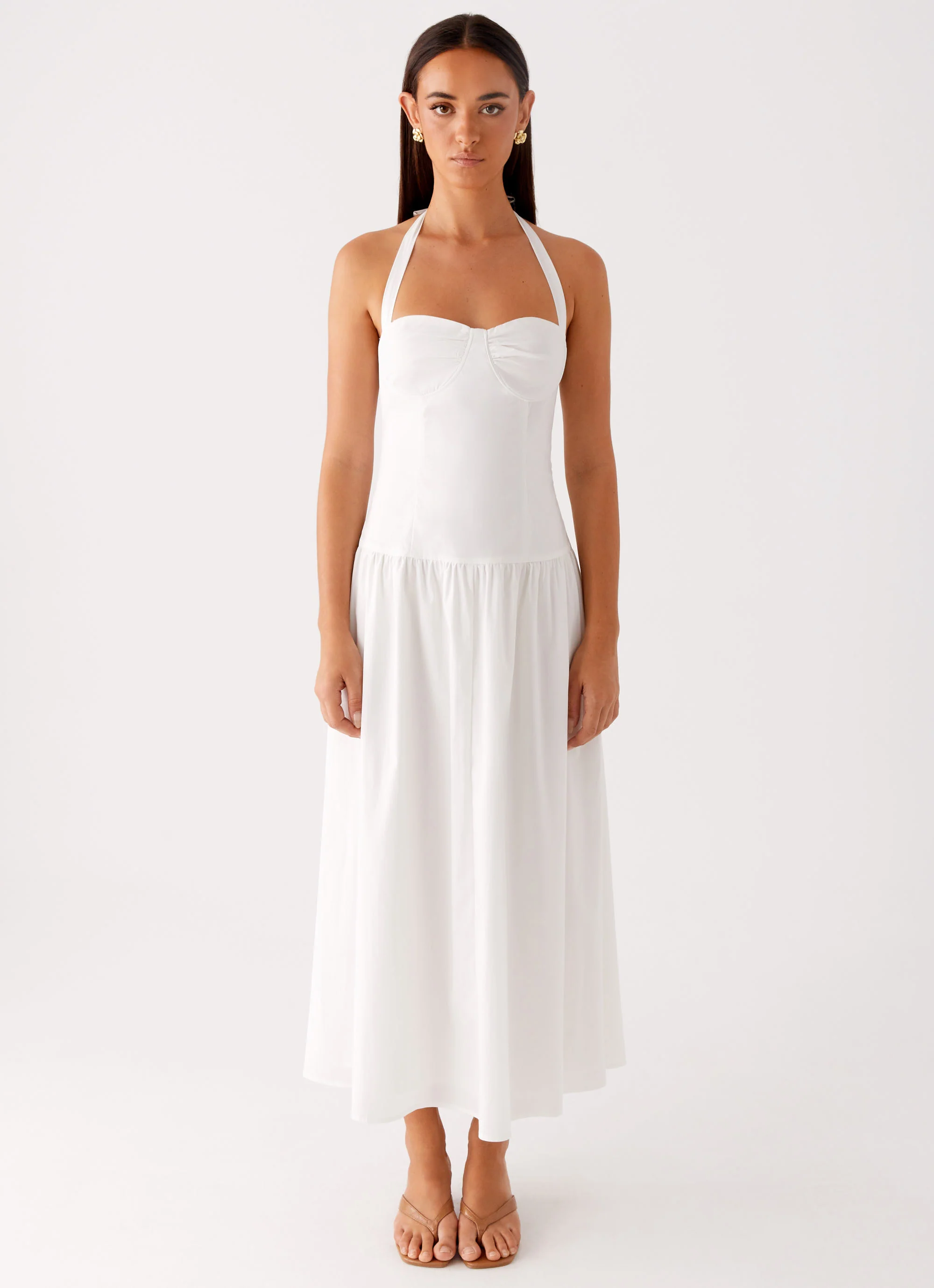 Vento Midi Dress - White - Image 2