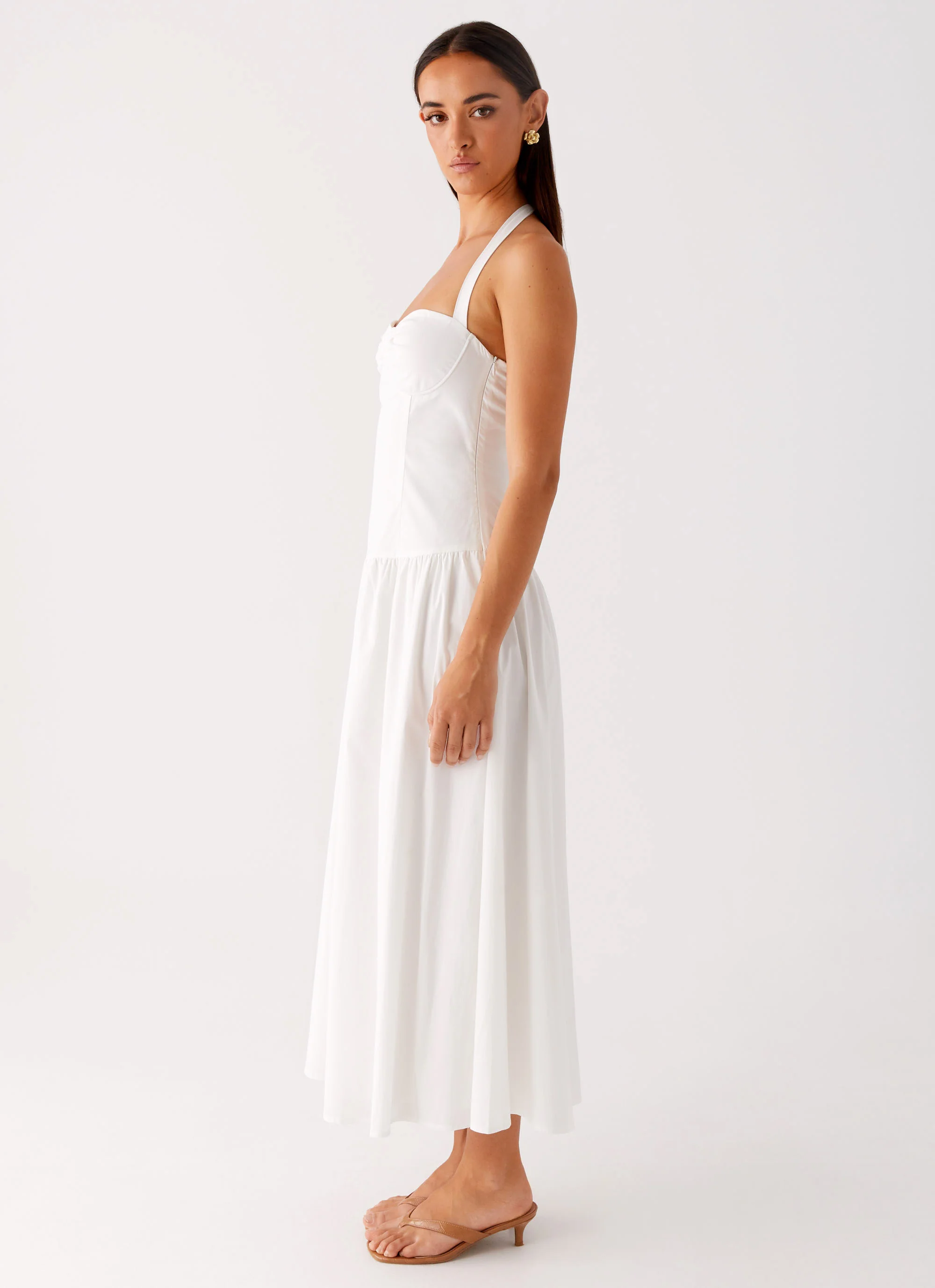 Vento Midi Dress - White - Image 3