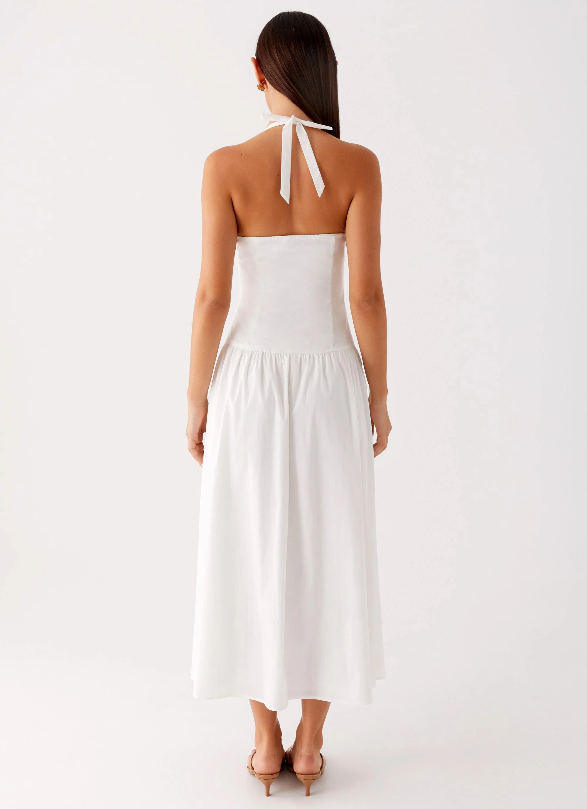 Vento Midi Dress - White - Image 4