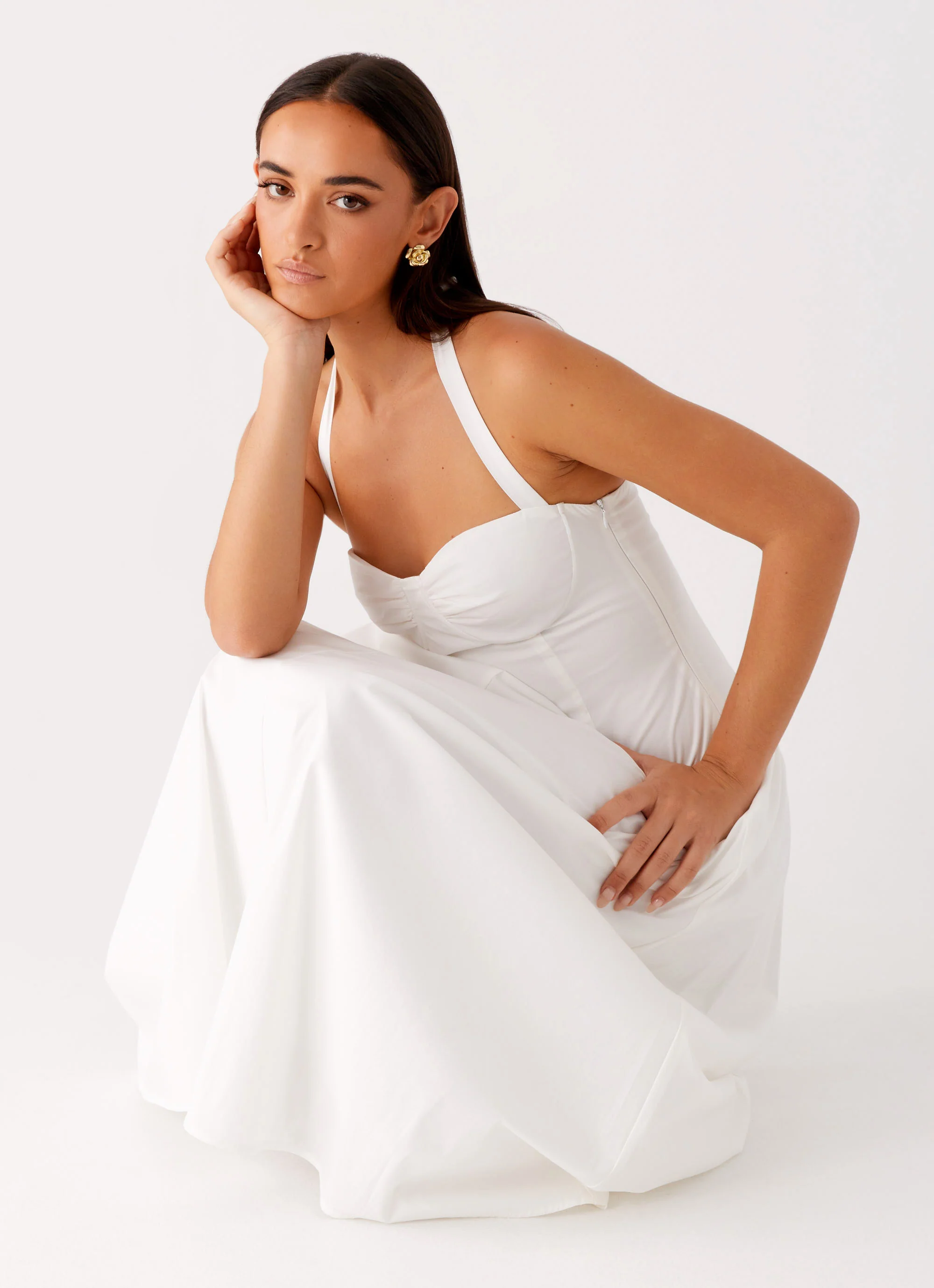Vento Midi Dress - White - Image 6