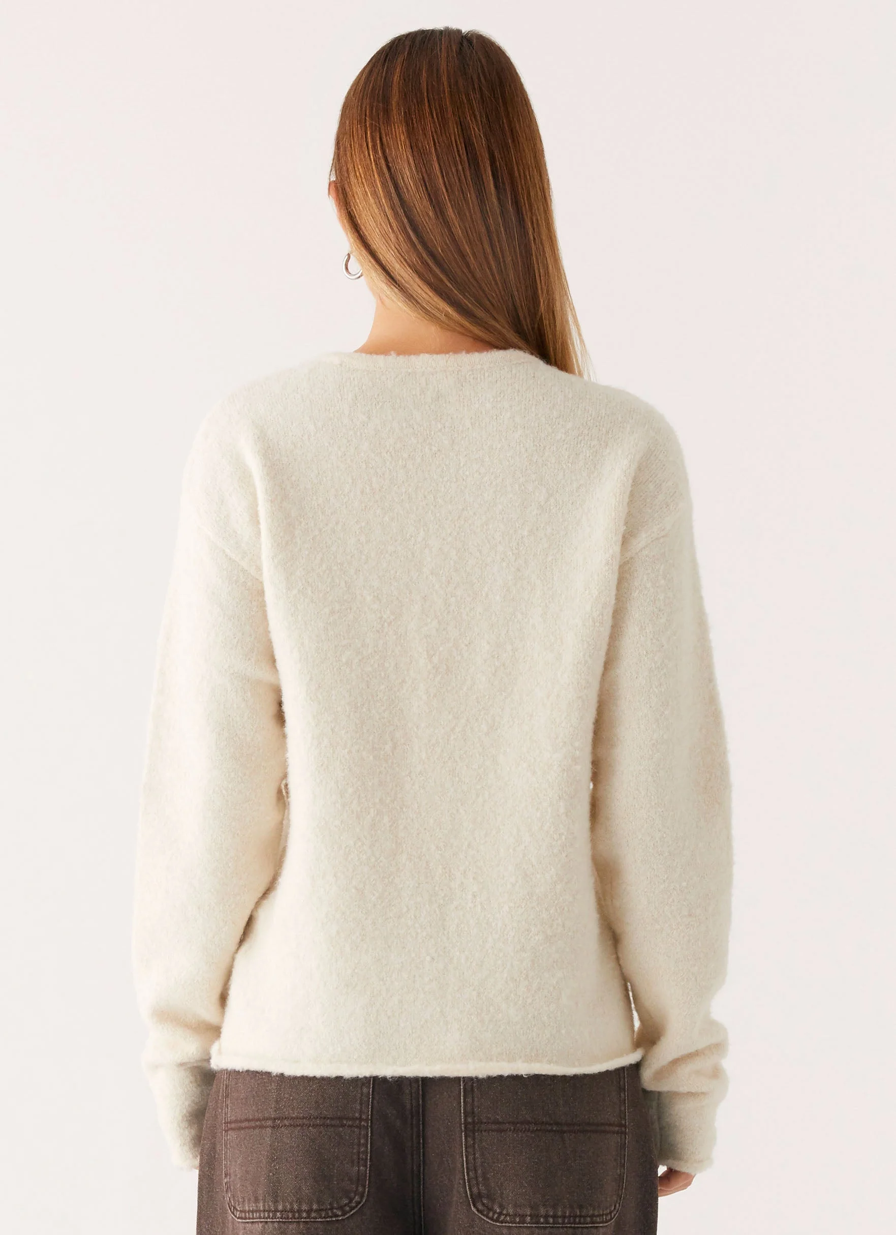 Vera Knit Cardigan - Ivory - Image 3