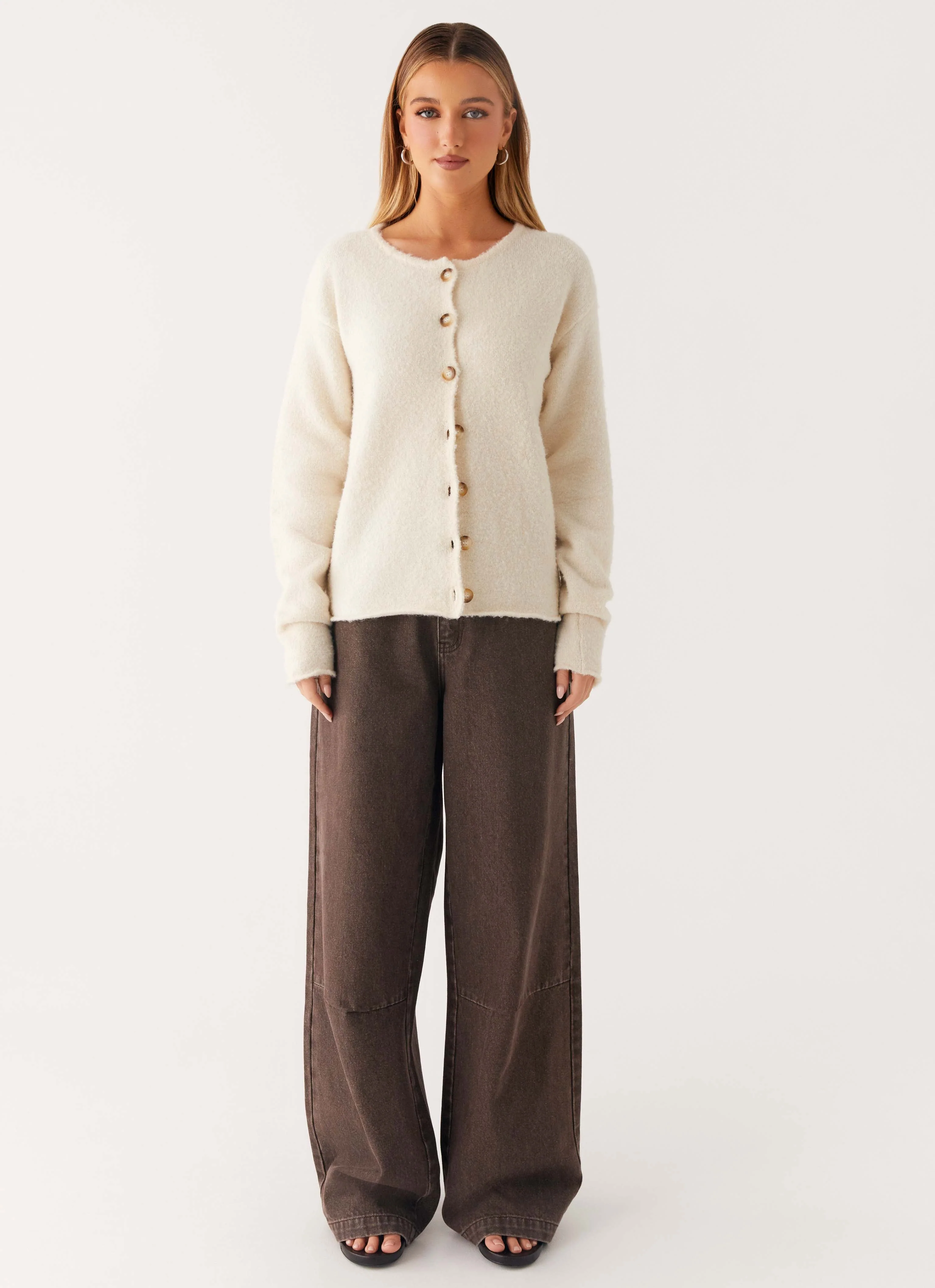 Vera Knit Cardigan - Ivory - Image 5