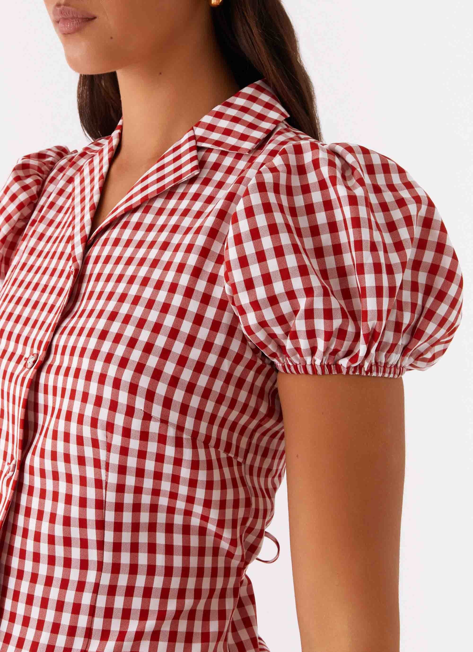 Verity Maxi Dress - Red Gingham - Image 4