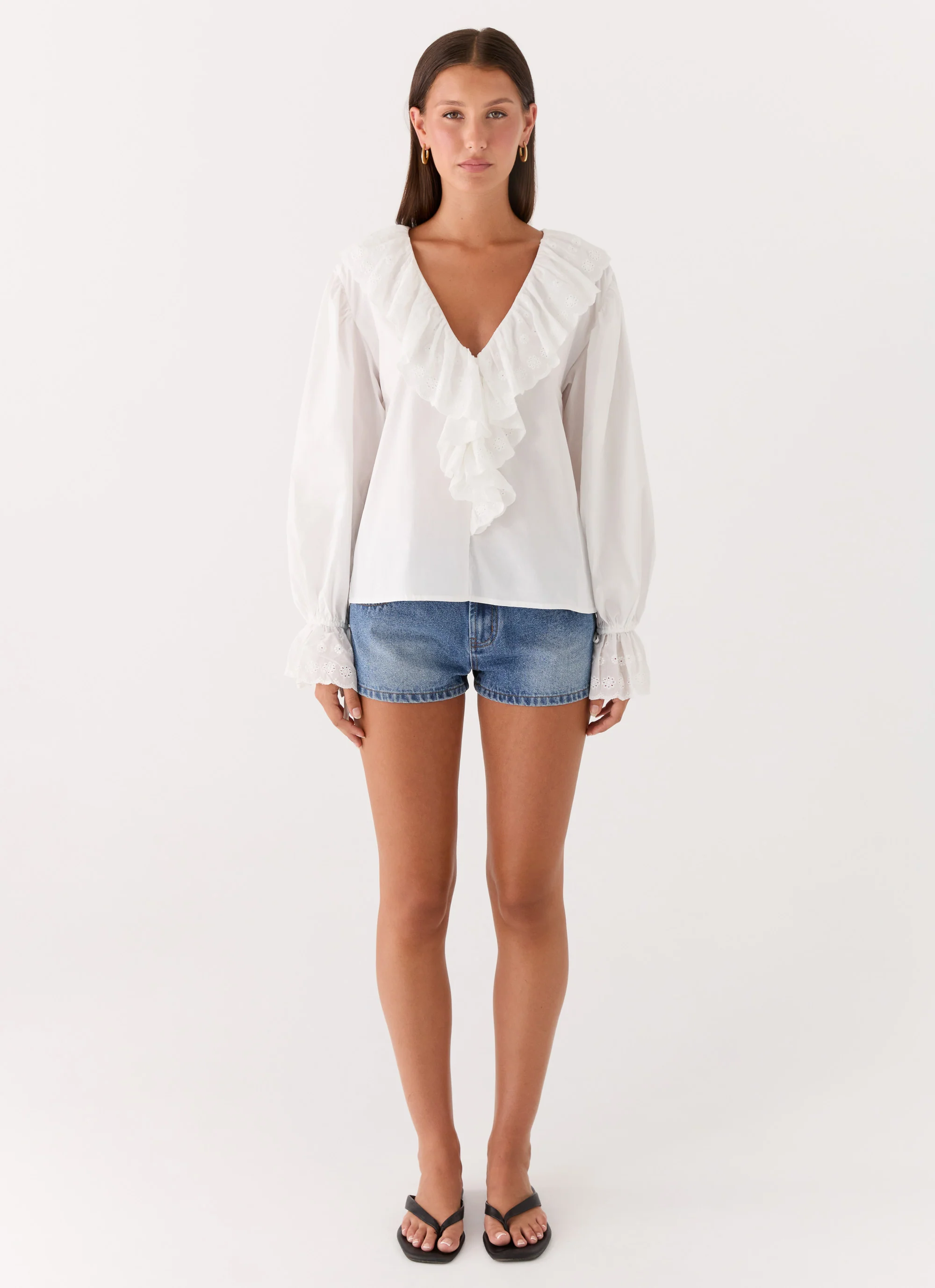 Verrin Cotton Blouse - White - Image 4