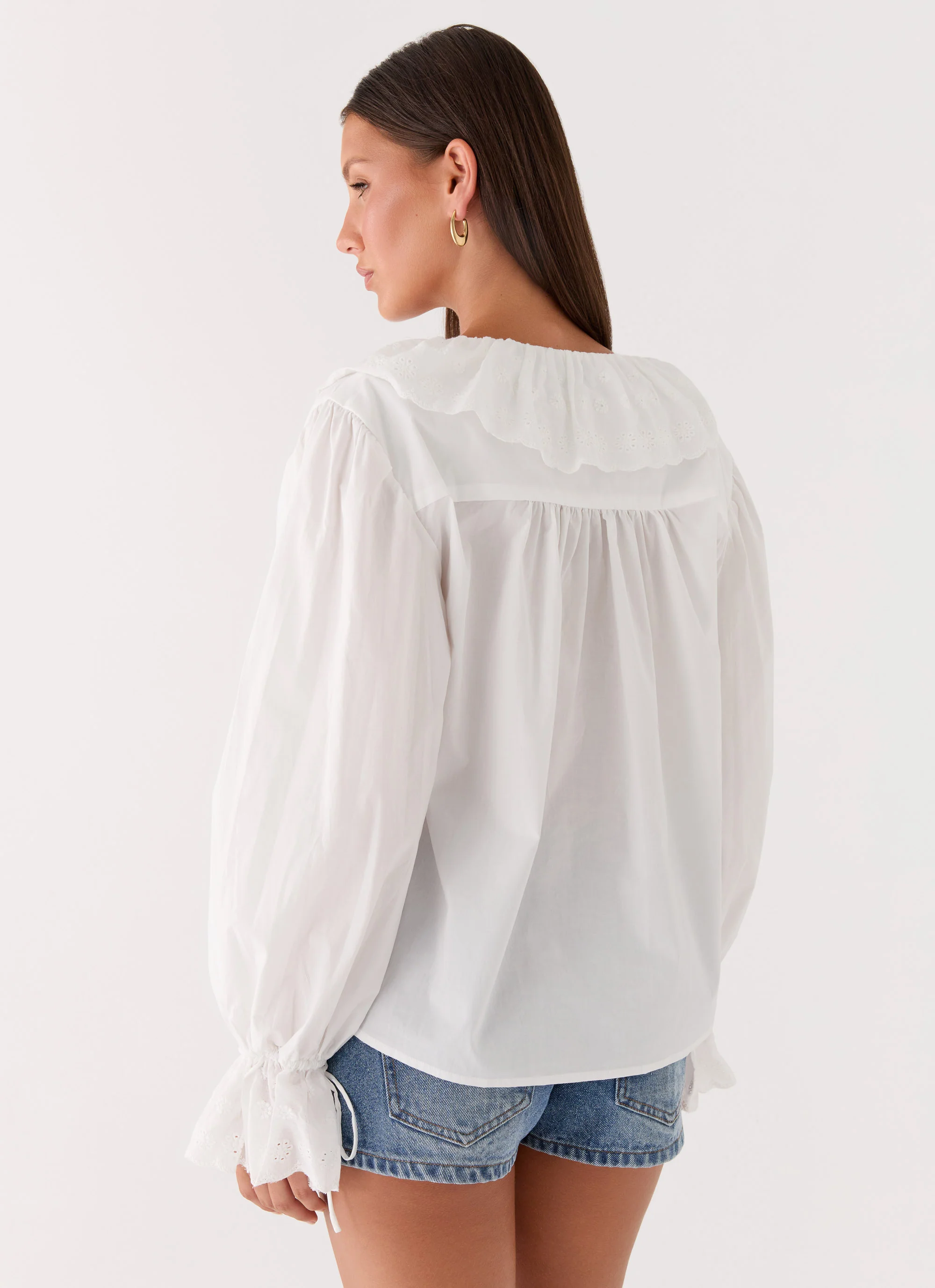 Verrin Cotton Blouse - White - Image 5