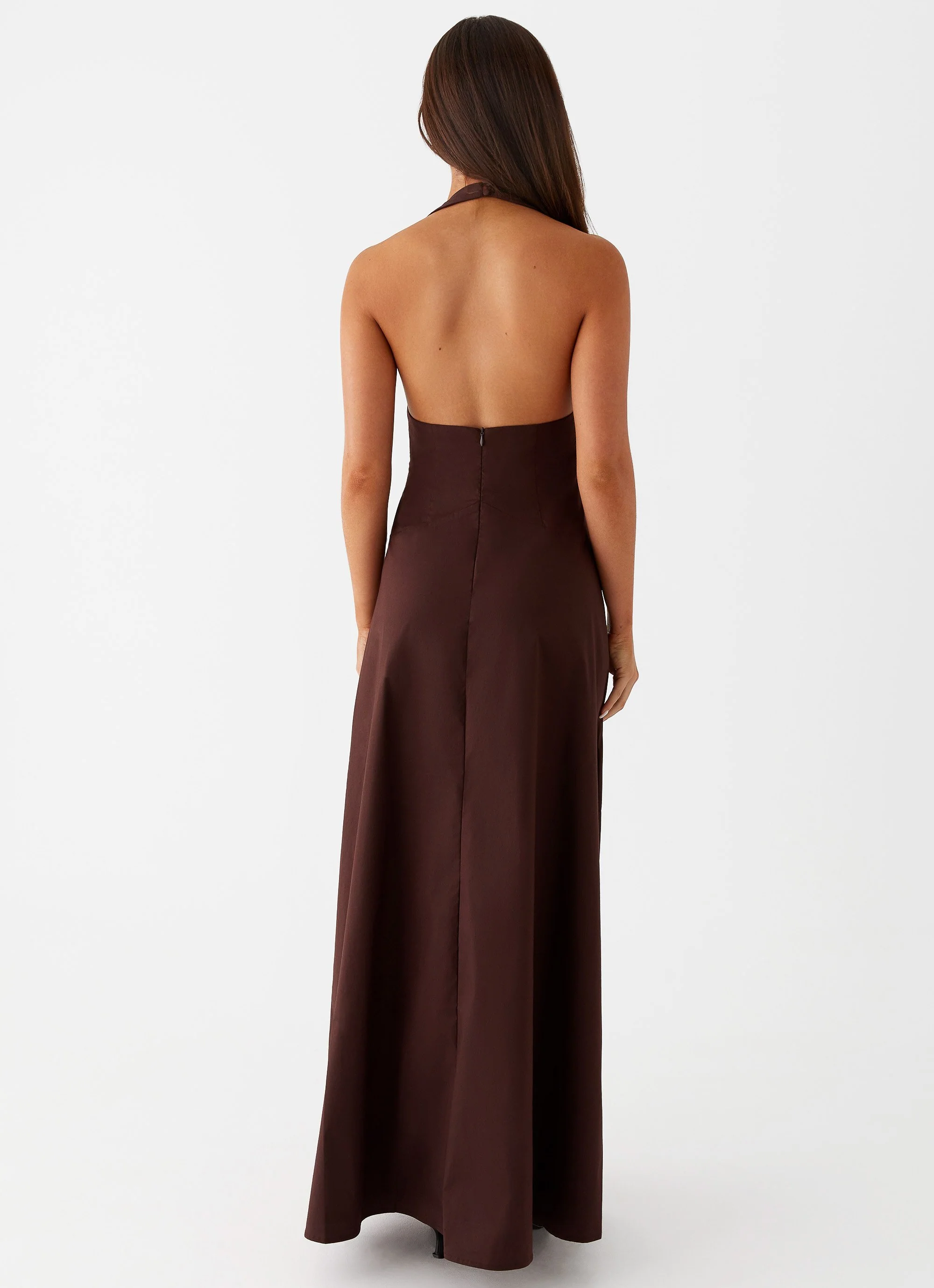 Vestige Maxi Dress - Chocolate - Image 4