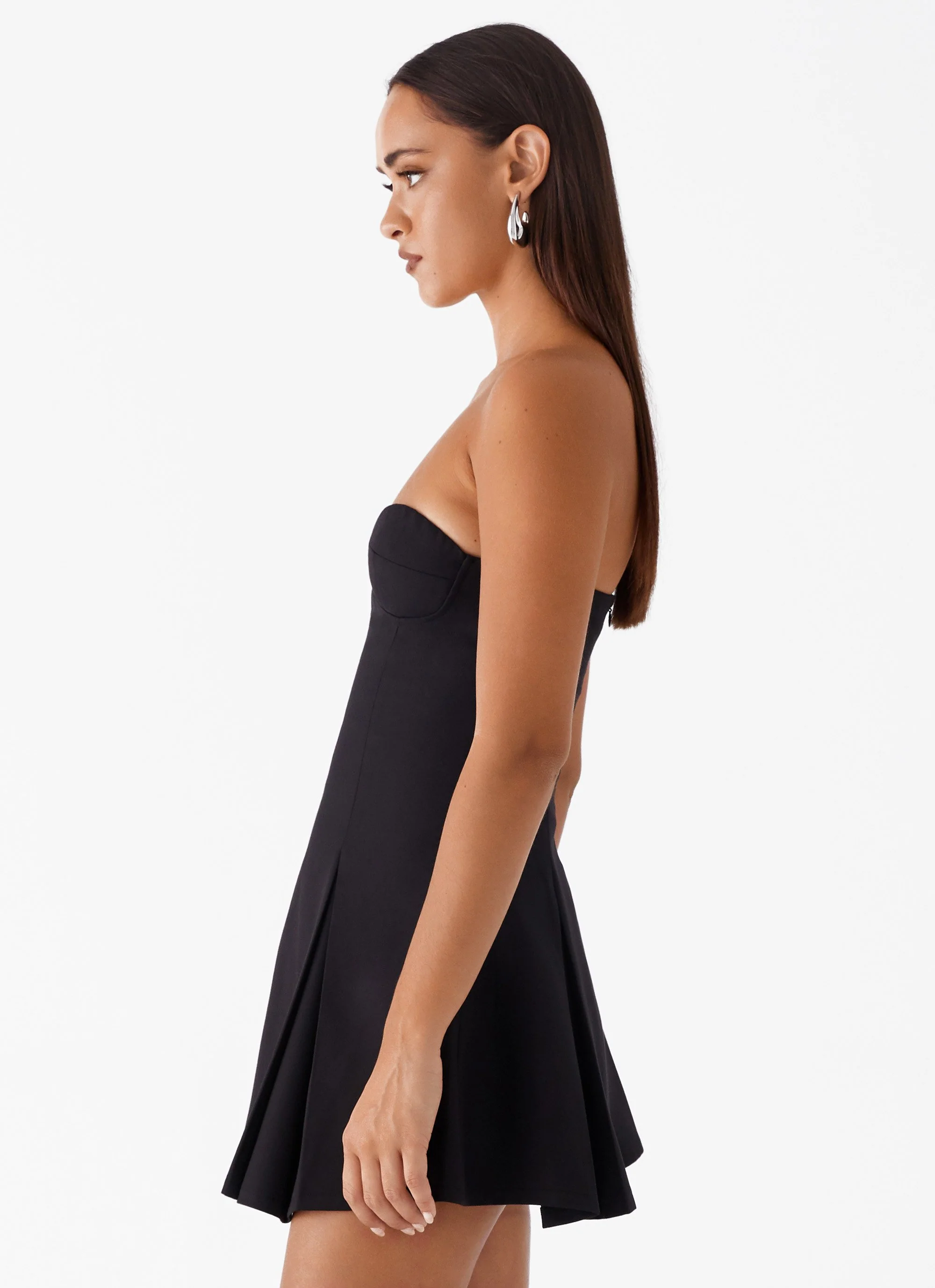 Victoria Strapless Mini Dress - Black - Image 3
