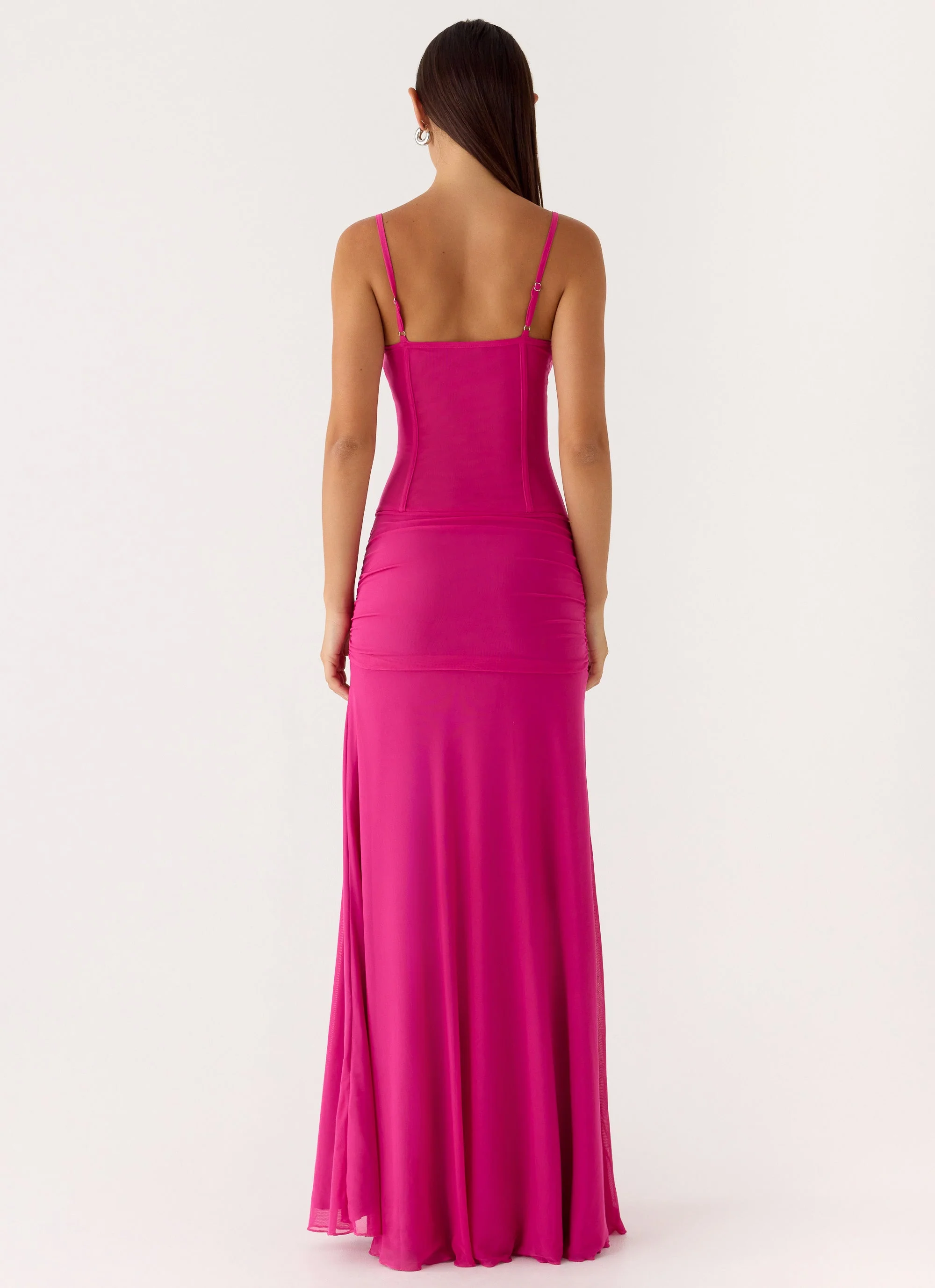 Viene Corset Maxi Dress - Fuchsia - Image 3