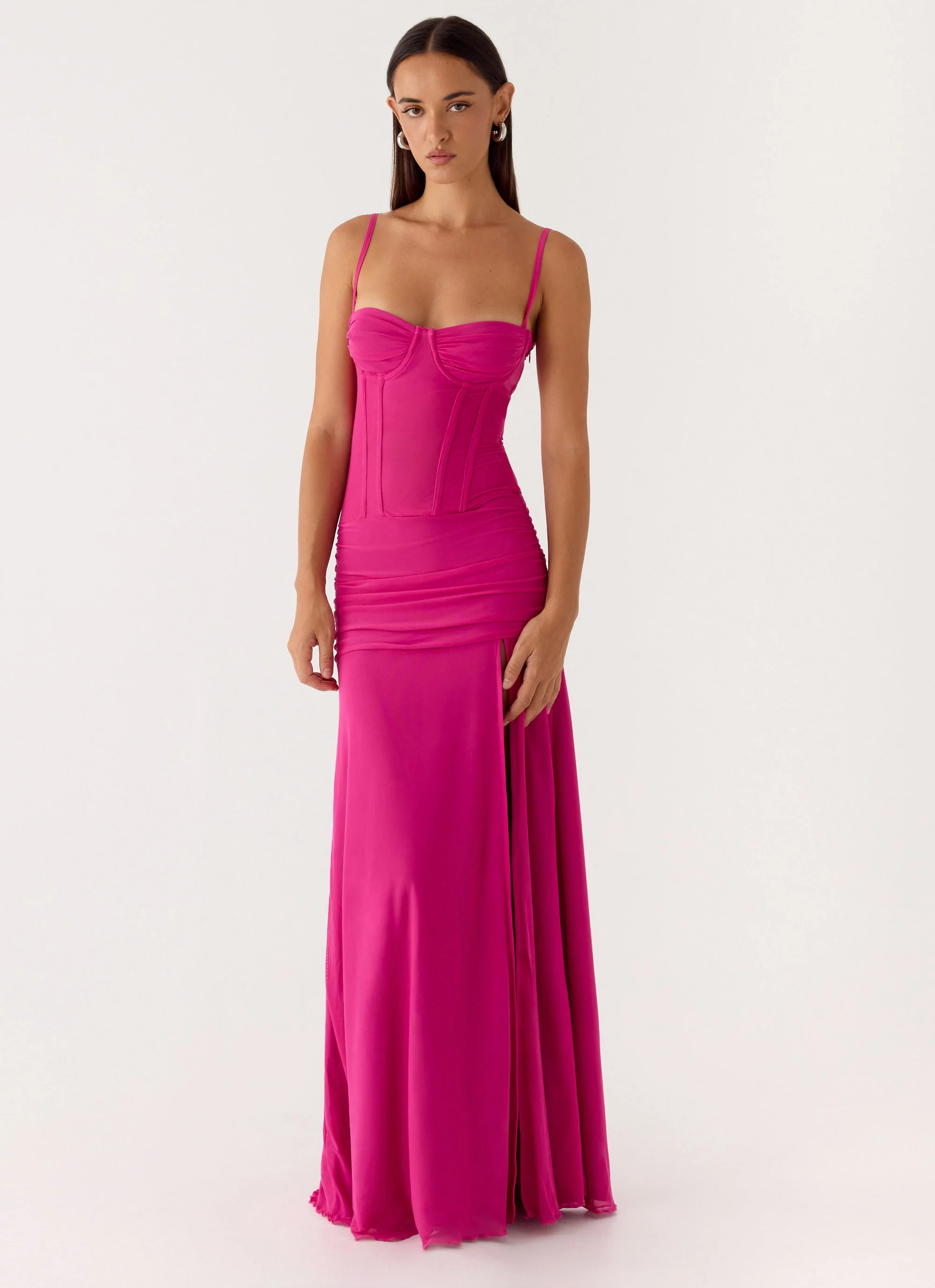 Viene Corset Maxi Dress - Fuchsia - Image 8