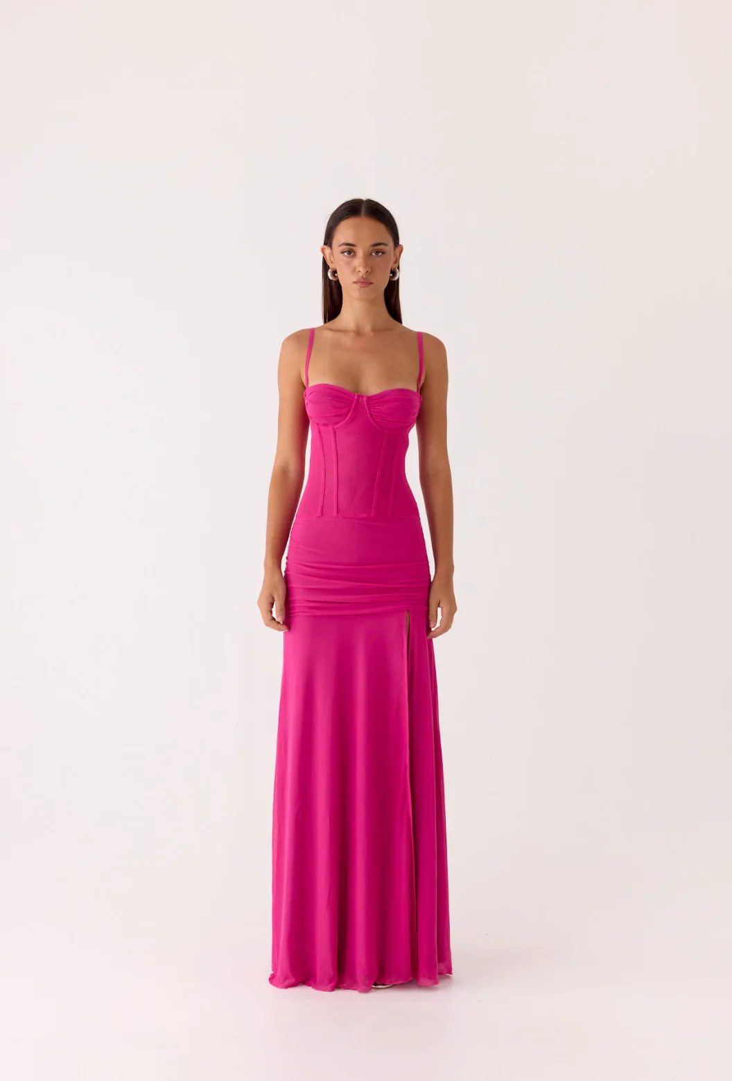 Viene Corset Maxi Dress - Fuchsia - Image 9